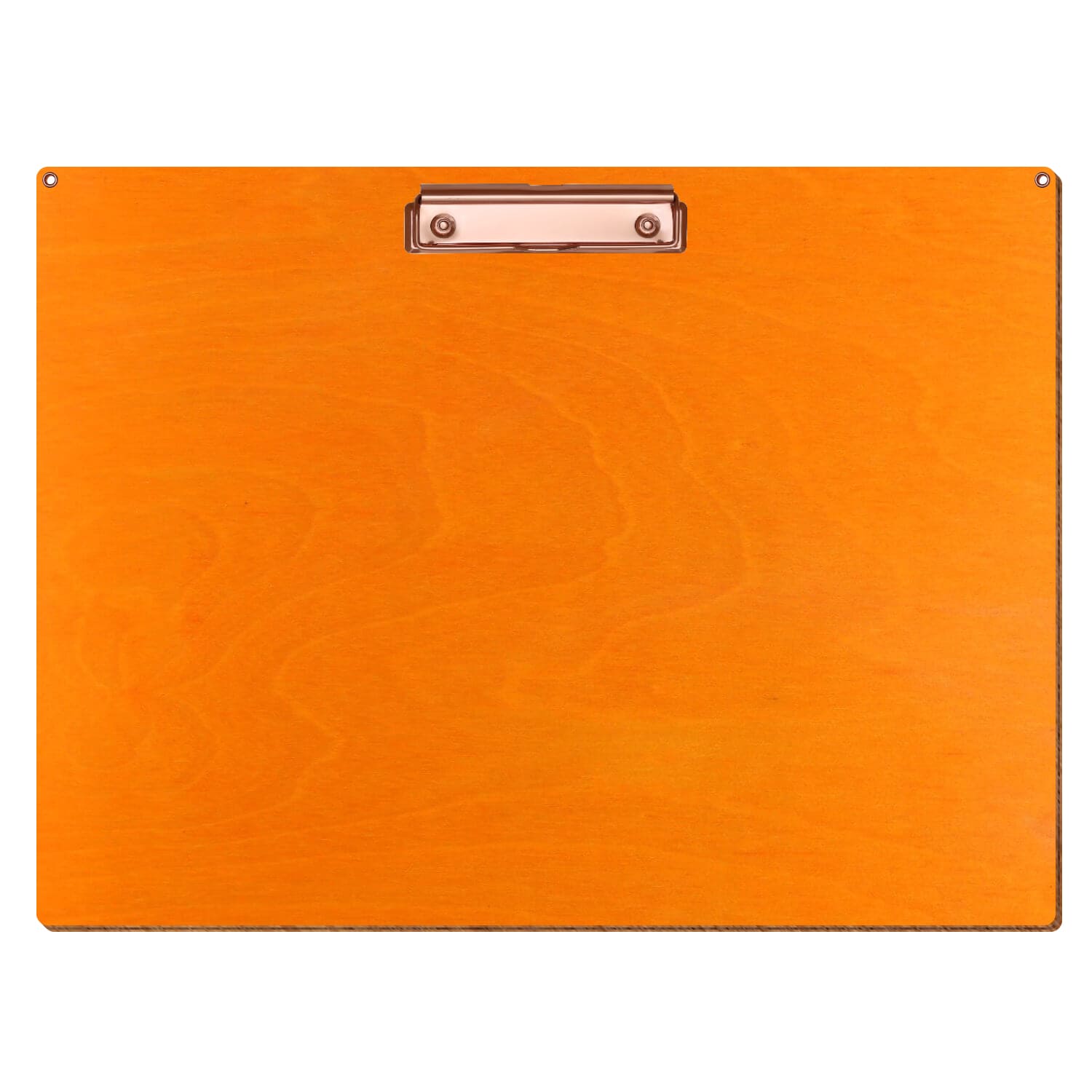 Klemmbrett Standardform Orange mit 2 Ösen A3 querkant Bügelklemme roségold