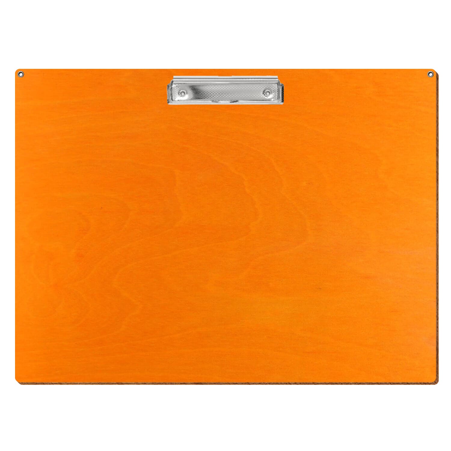 Klemmbrett Standardform Orange mit 2 Ösen A3 querkant Bügelklemme silber carbon