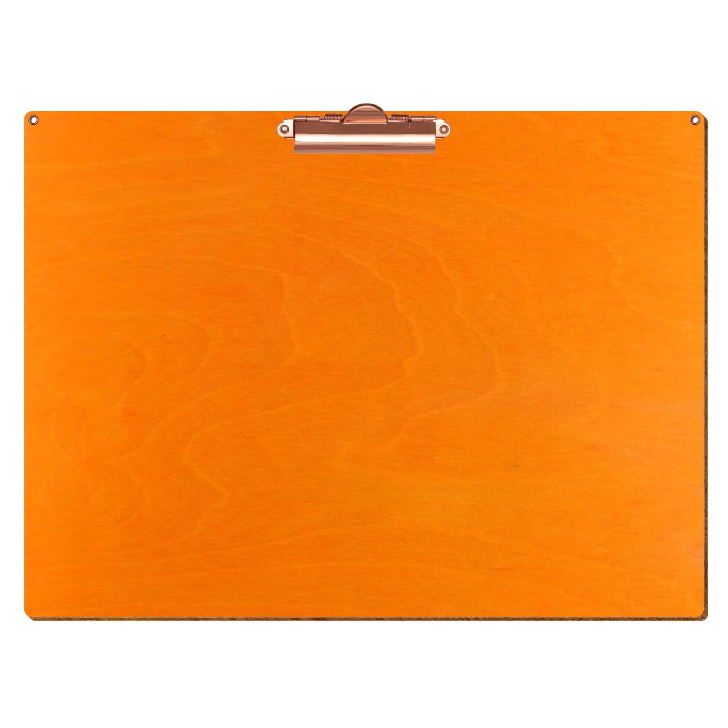 Klemmbrett Standardform Orange mit 2 Ösen A3 querkant Zahnklemme roségold