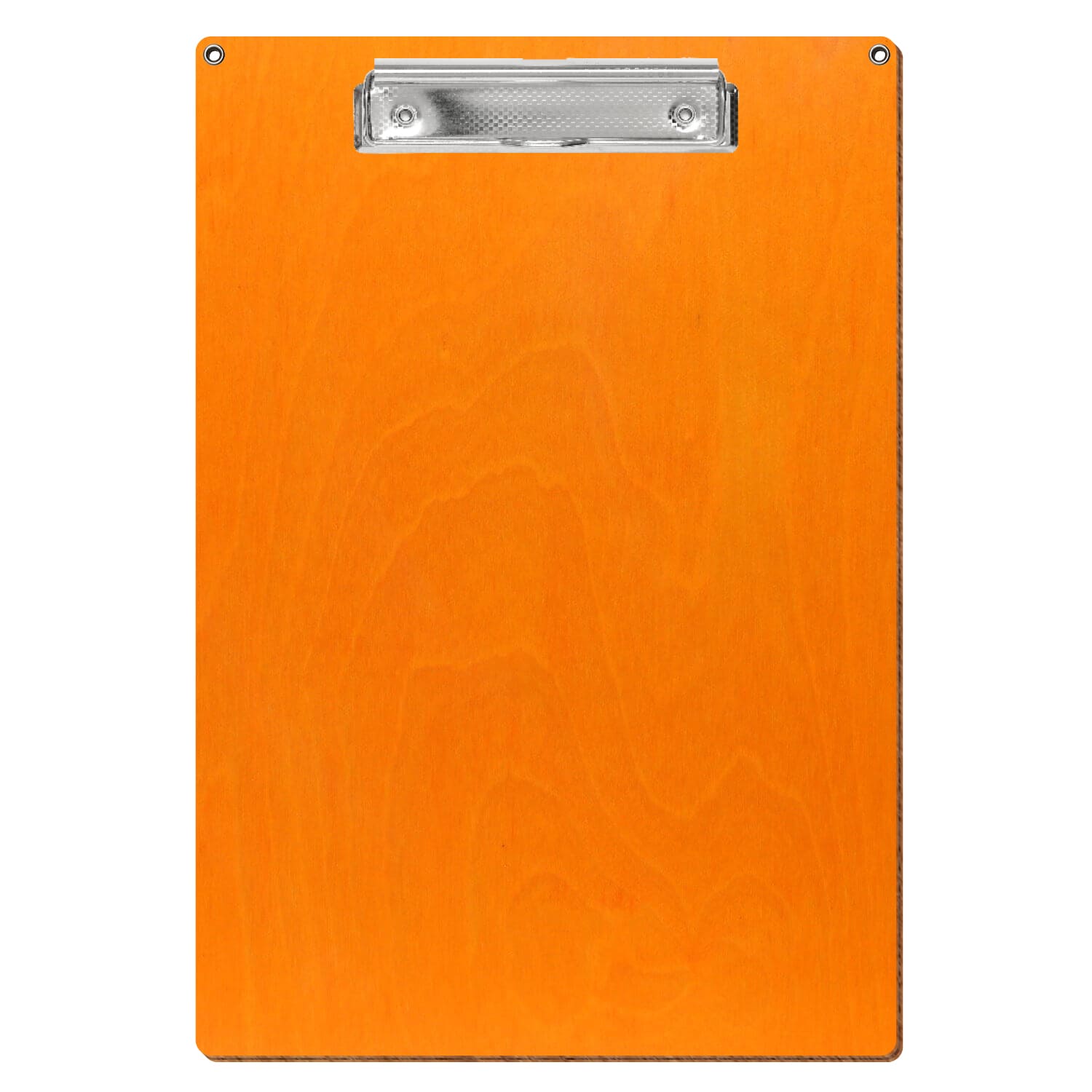 Klemmbrett Standardform Orange mit 2 Ösen A4 hochkant Bügelklemme silber carbon