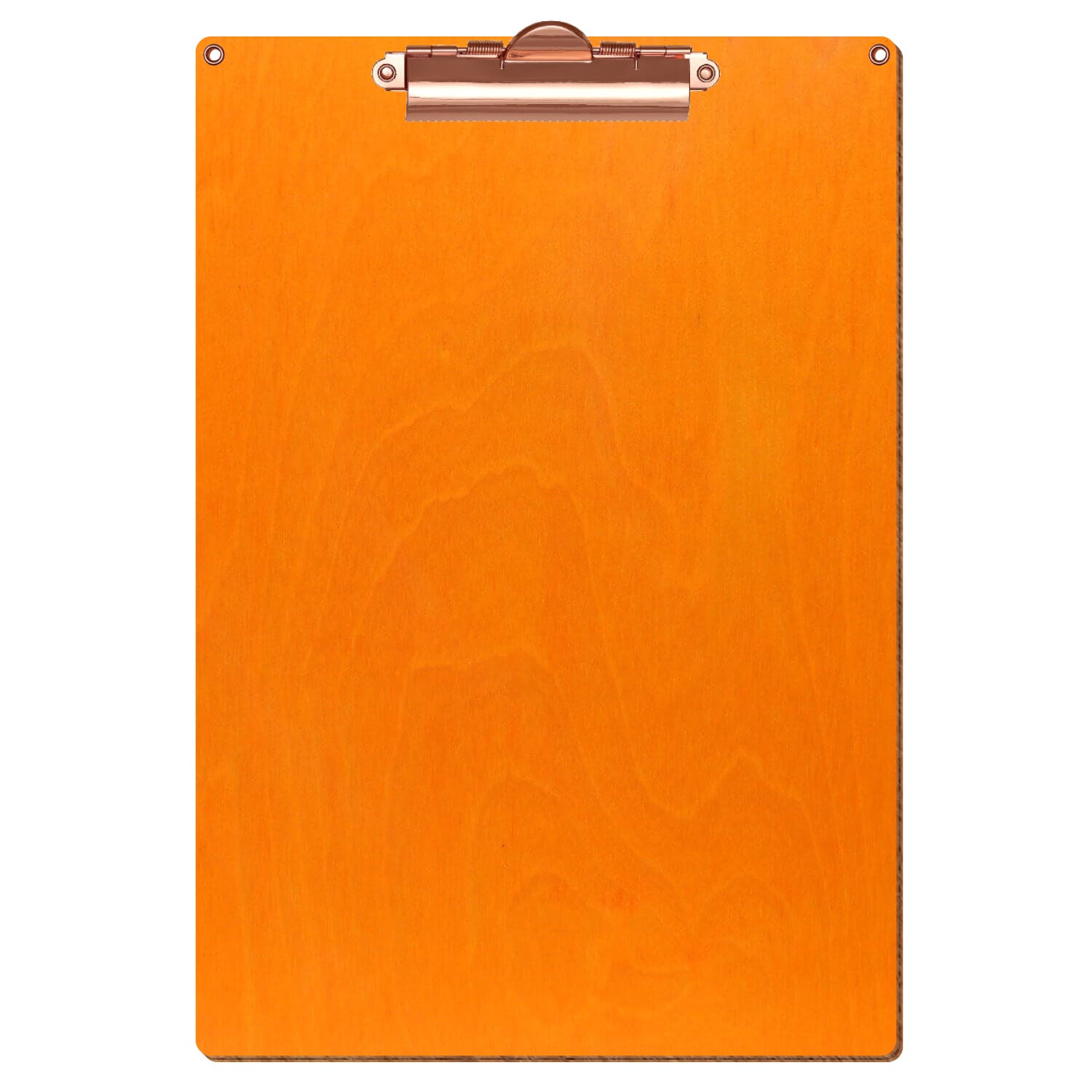 Klemmbrett Standardform Orange mit 2 Ösen A4 hochkant Zahnklemme roségold