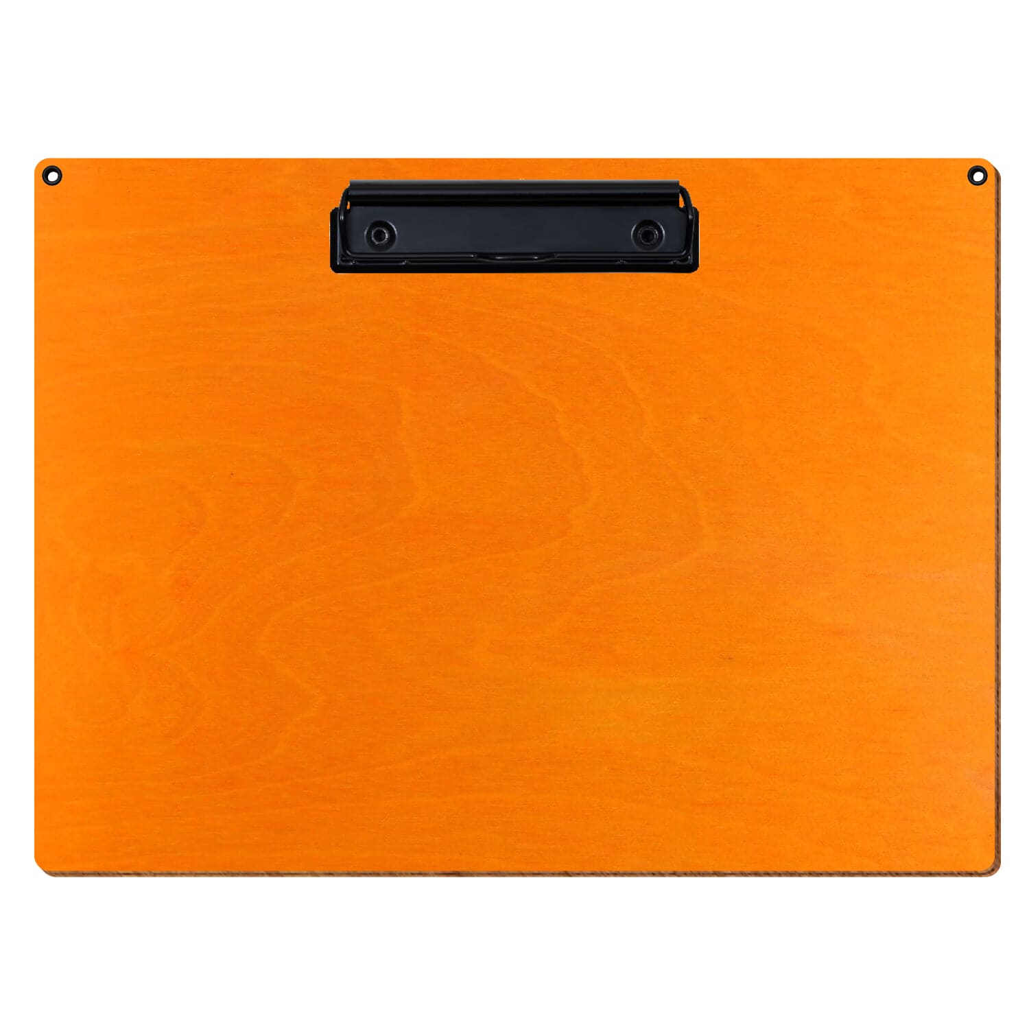 Klemmbrett Standardform Orange mit 2 Ösen A4 querkant Bügelklemme schwarz