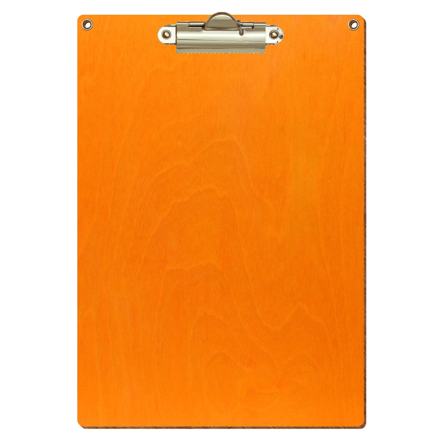 Klemmbrett Standardform Orange mit 2 Ösen A5 hochkant Zahnklemme gold