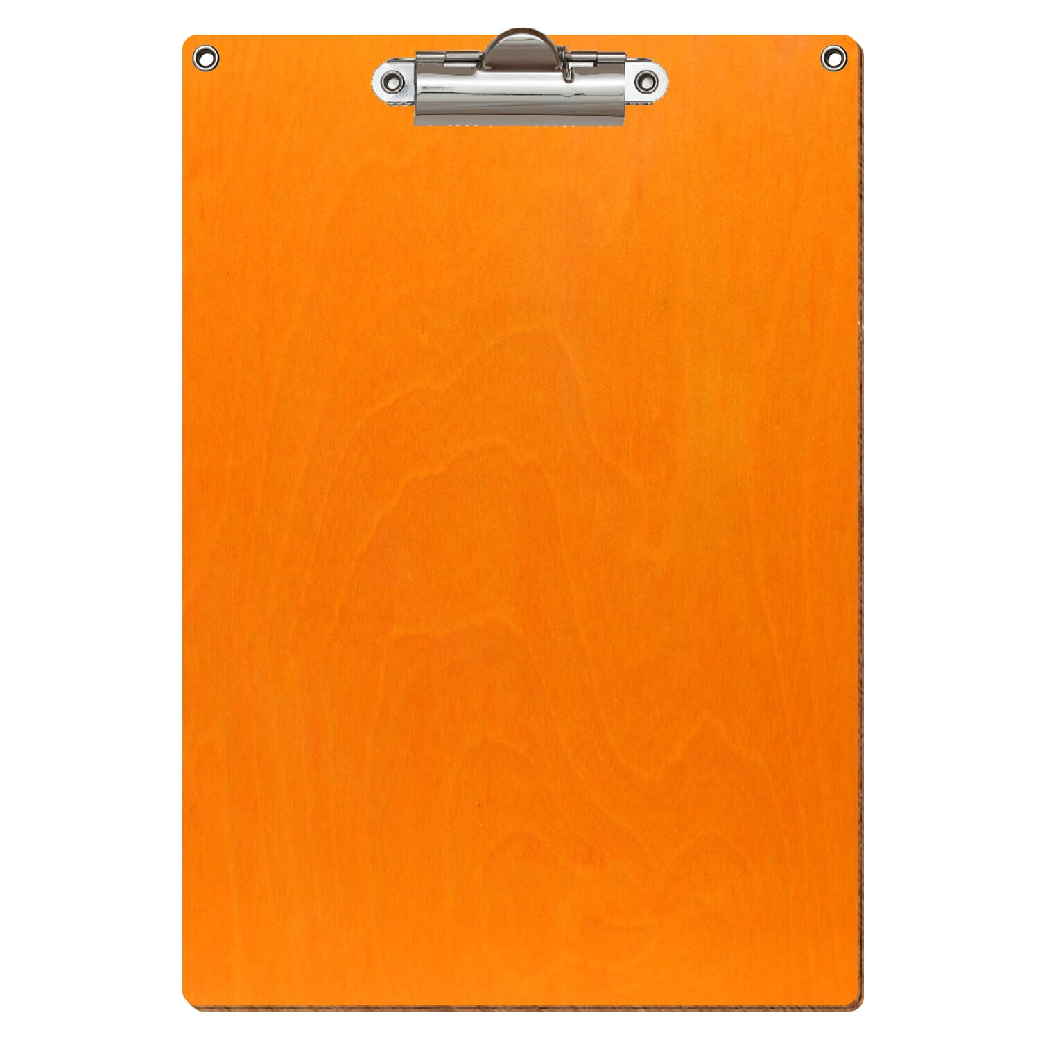 Klemmbrett Standardform Orange mit 2 Ösen A5 hochkant Zahnklemme silber