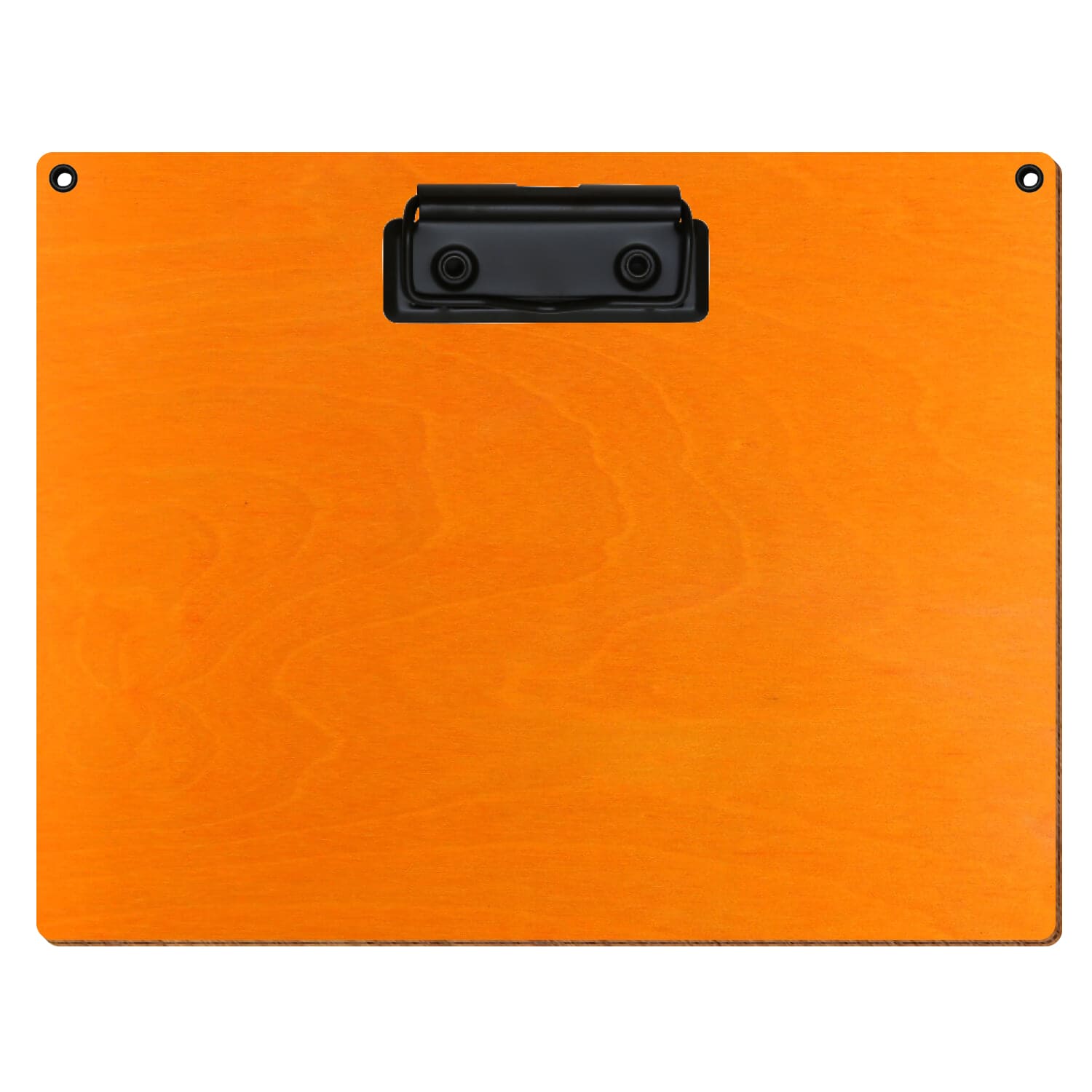 Klemmbrett Standardform Orange mit 2 Ösen A5 querkant Bügelklemme schwarz