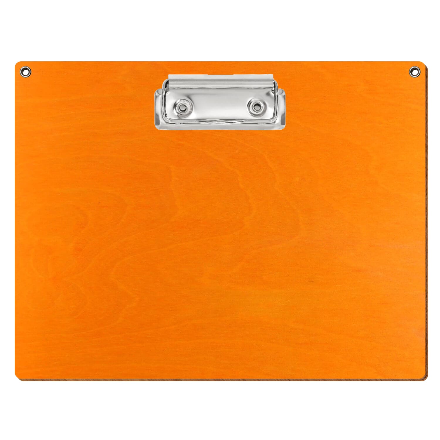 Klemmbrett Standardform Orange mit 2 Ösen A5 querkant Bügelklemme silber