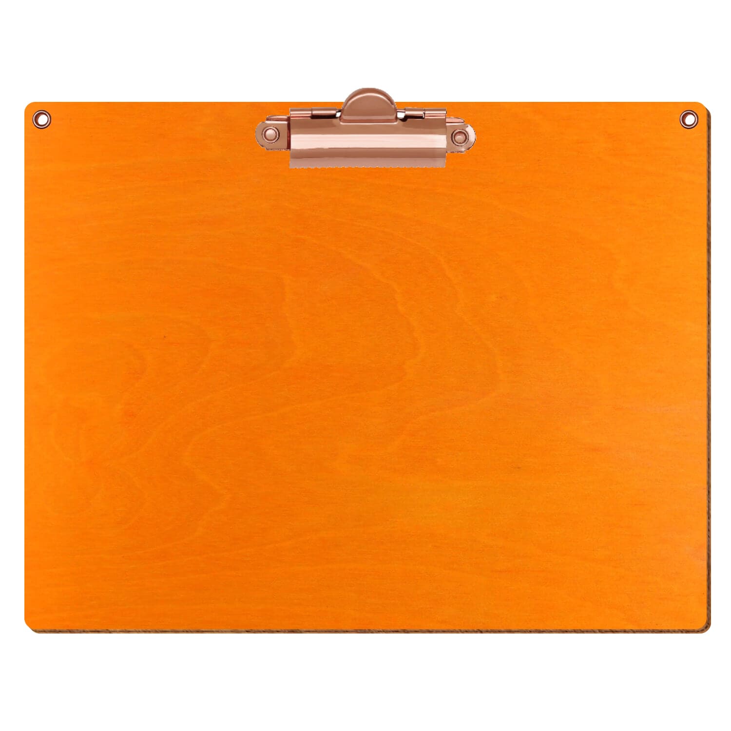 Klemmbrett Standardform Orange mit 2 Ösen A5 querkant Zahnklemme roségold
