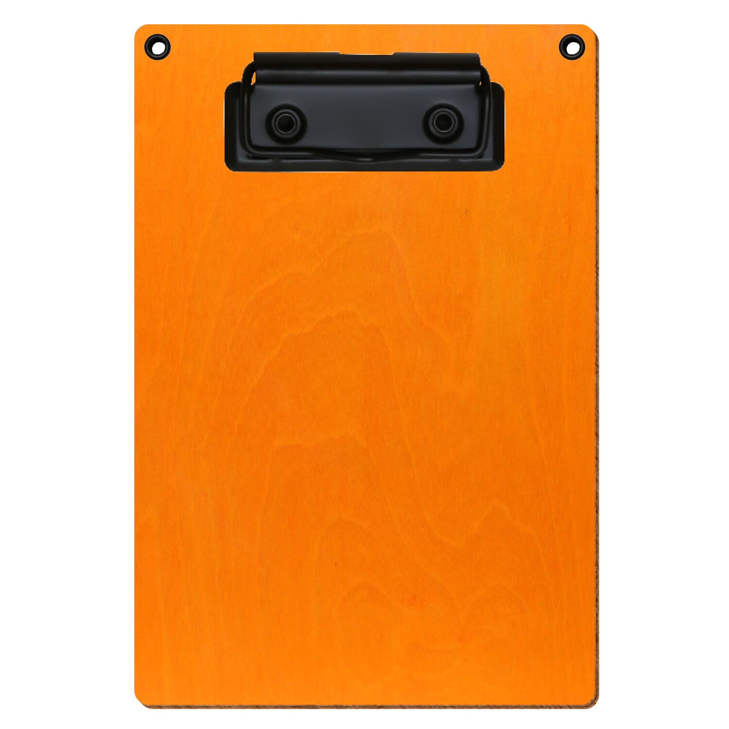 Klemmbrett Standardform Orange mit 2 Ösen A6 hochkant Bügelklemme schwarz