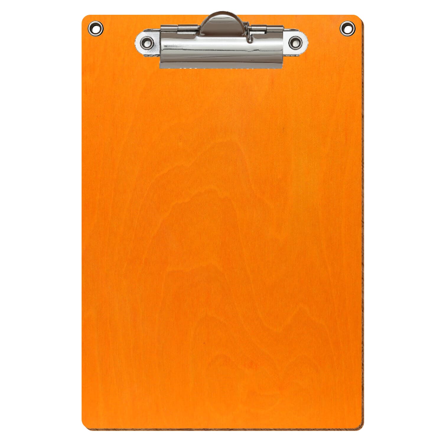Klemmbrett Standardform Orange mit 2 Ösen A6 hochkant Zahnklemme silber