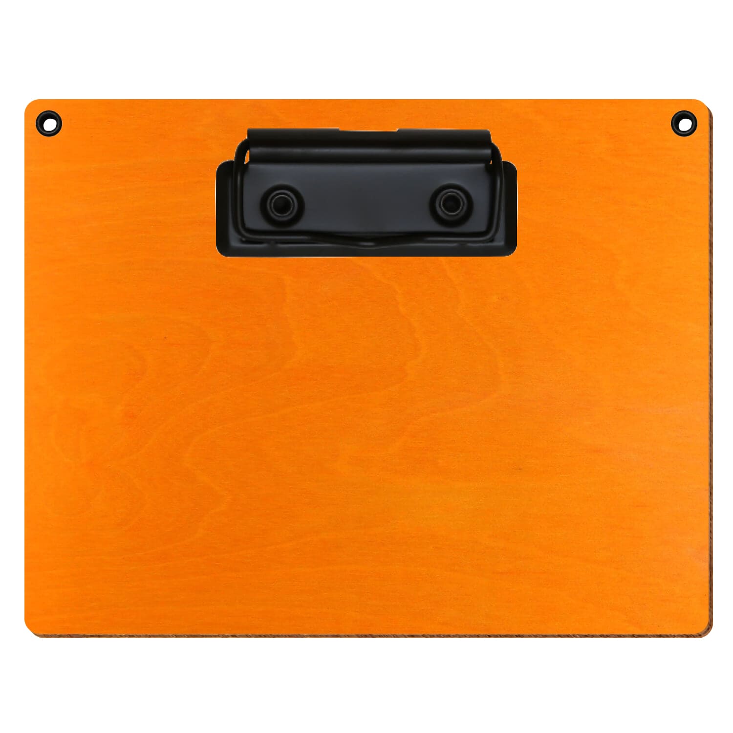 Klemmbrett Standardform Orange mit 2 Ösen A6 querkant Bügelklemme schwarz