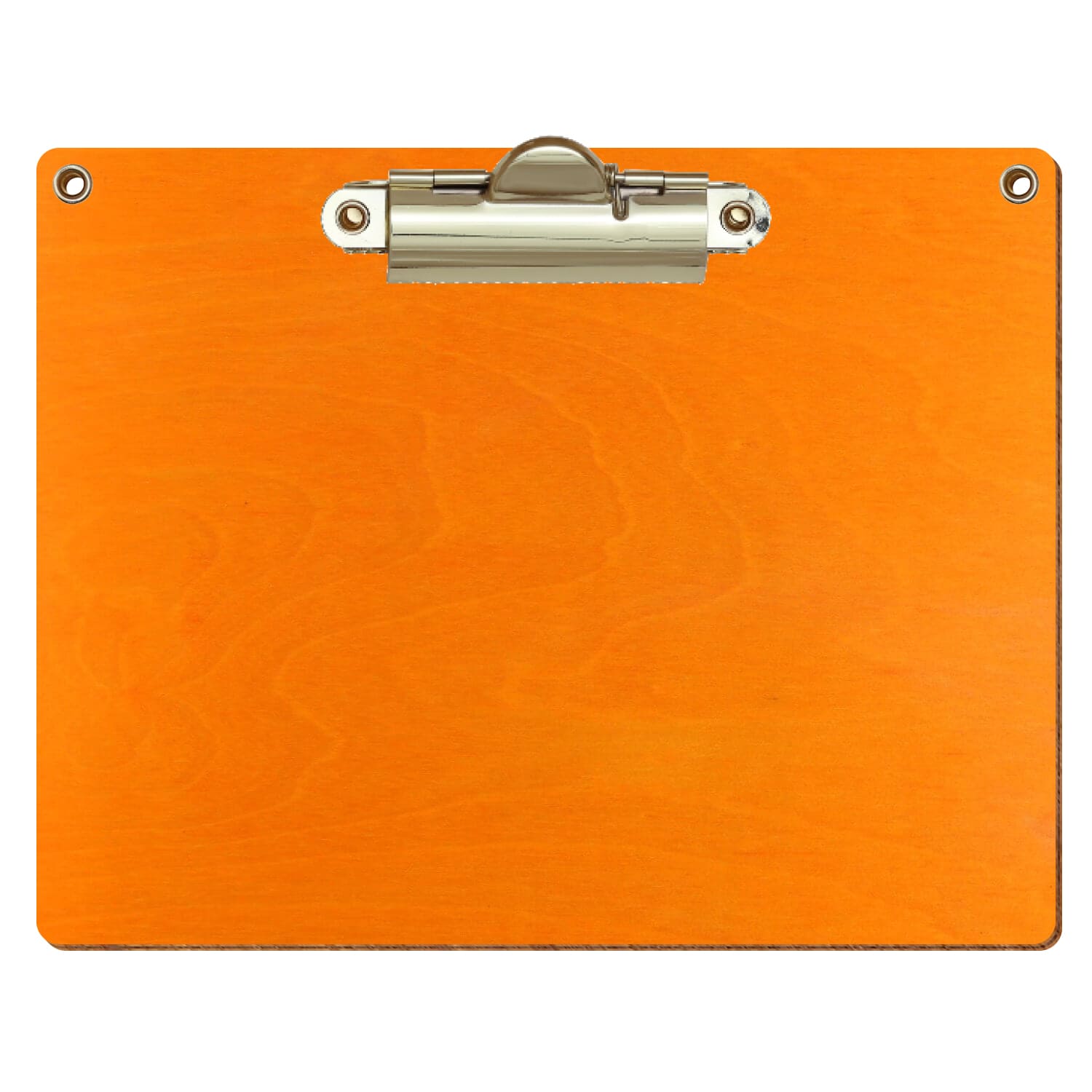 Klemmbrett Standardform Orange mit 2 Ösen A6 querkant Zahnklemme gold