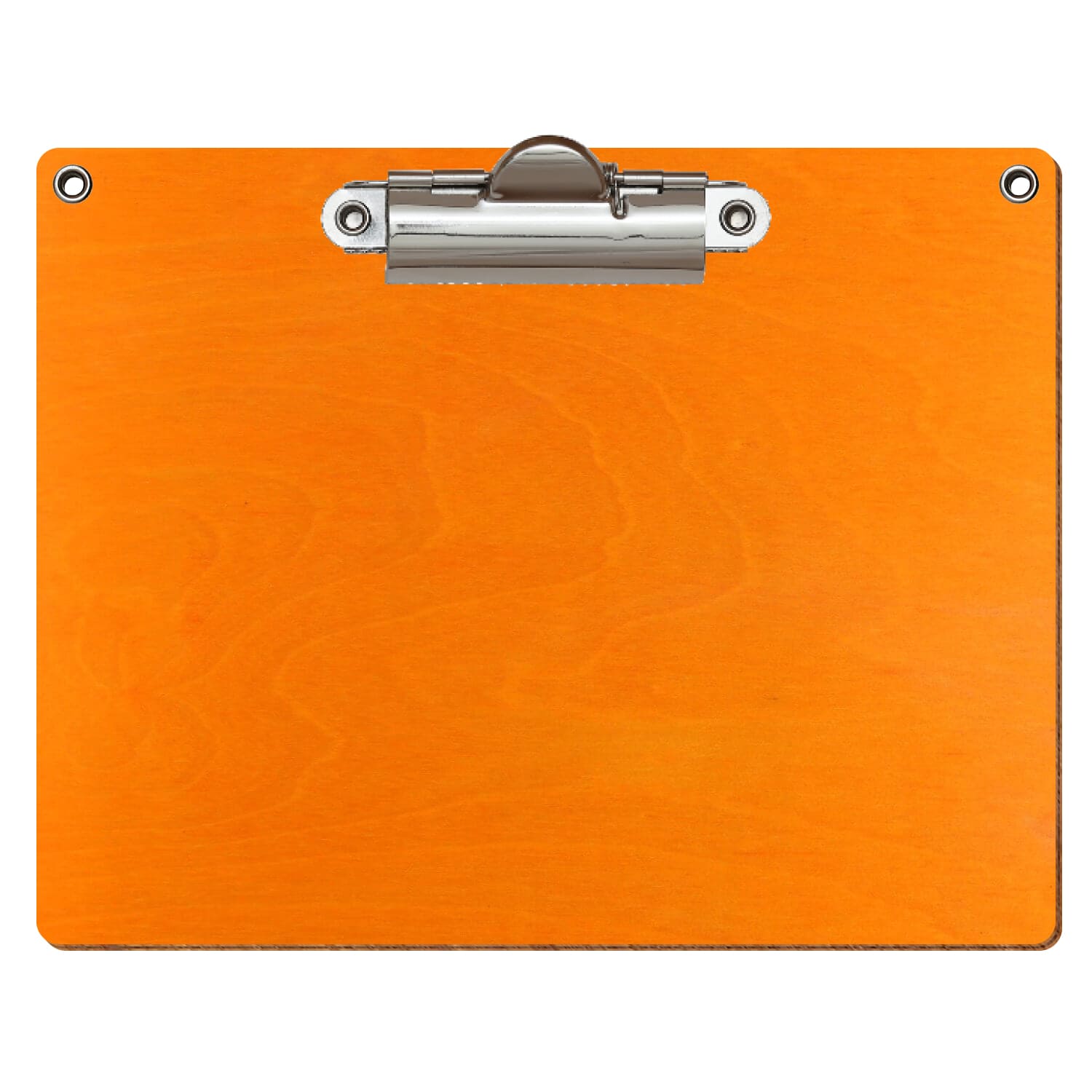 Klemmbrett Standardform Orange mit 2 Ösen A6 querkant Zahnklemme silber