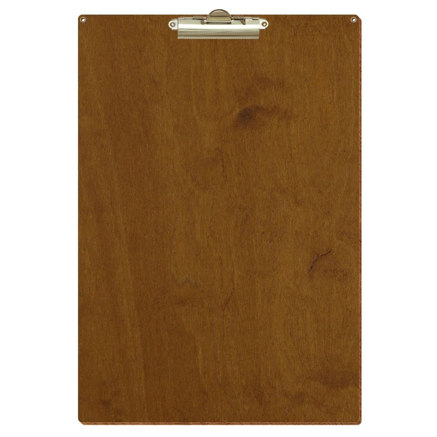 Klemmbrett Standardform Teak mit 2 Ösen A3 hochkant Zahnklemme gold