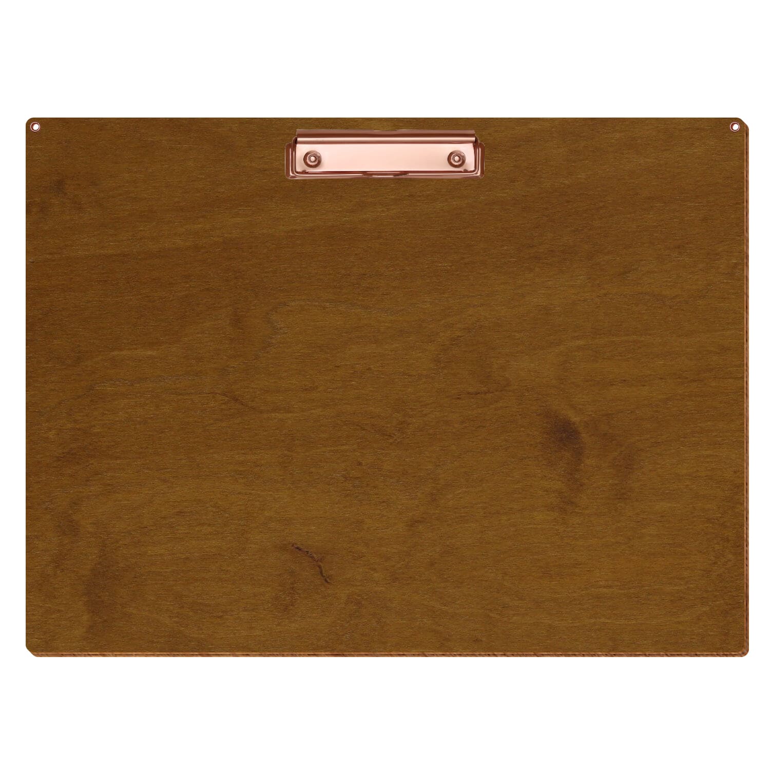 Klemmbrett Standardform Teak mit 2 Ösen A3 querkant Bügelklemme roségold