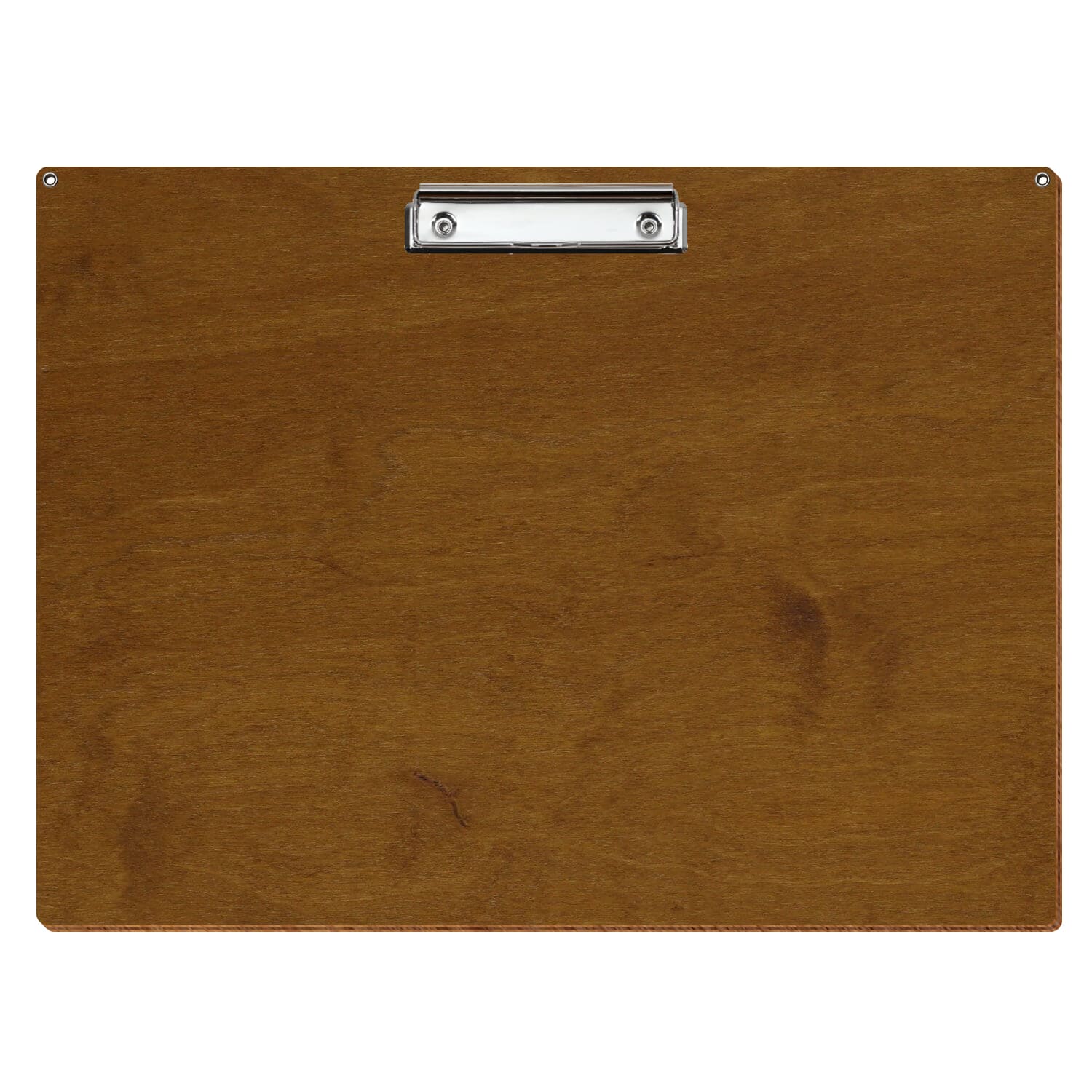 Klemmbrett Standardform Teak mit 2 Ösen A3 querkant Bügelklemme silber