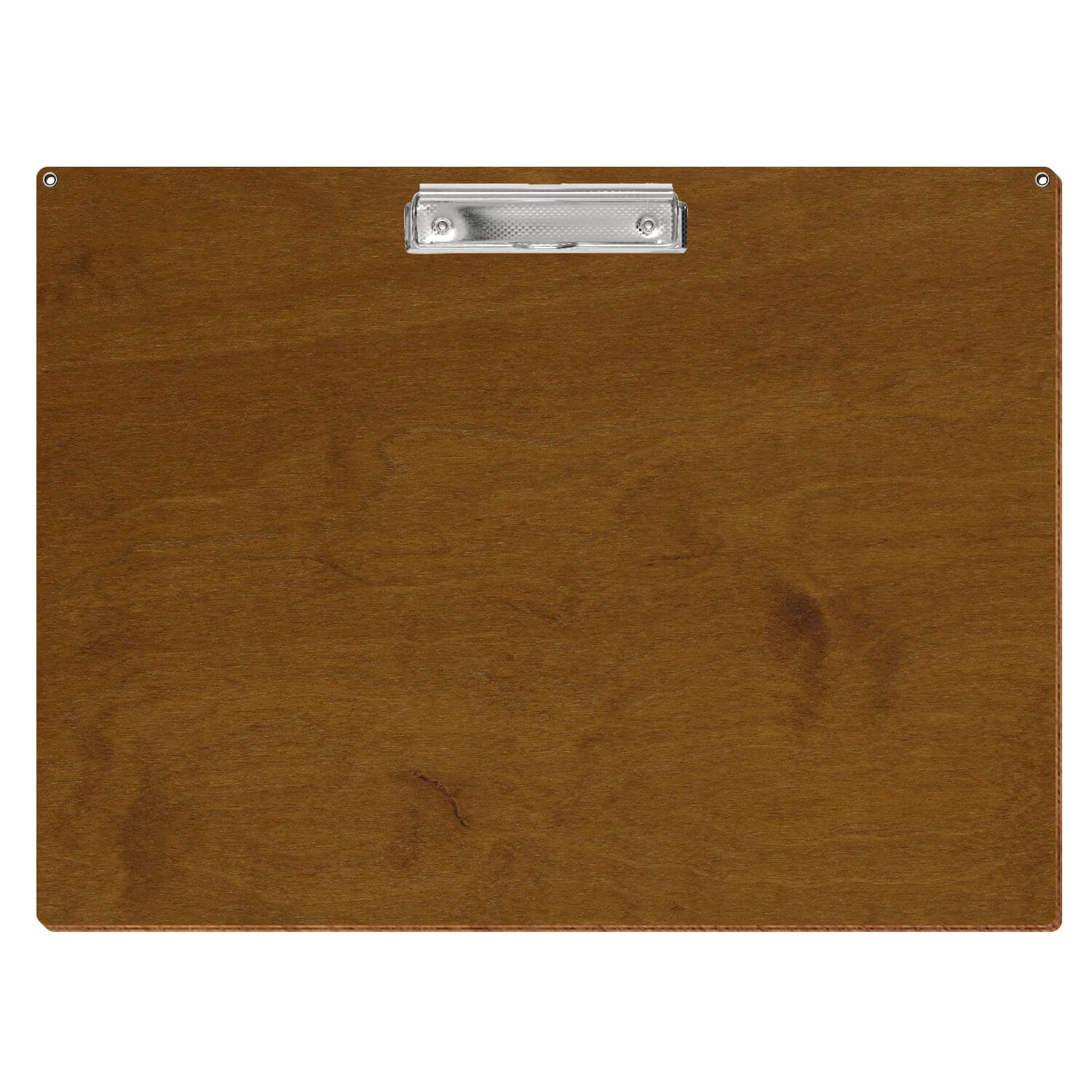 Klemmbrett Standardform Teak mit 2 Ösen A3 querkant Bügelklemme silber carbon