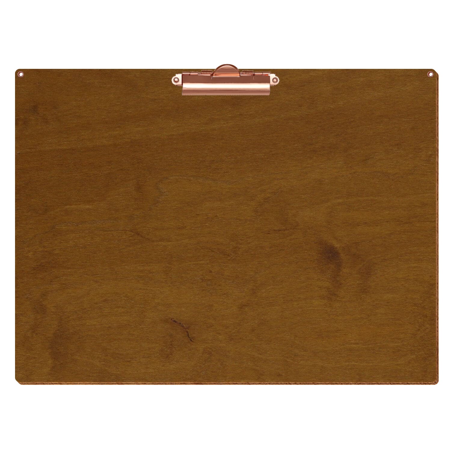 Klemmbrett Standardform Teak mit 2 Ösen A3 querkant Zahnklemme roségold
