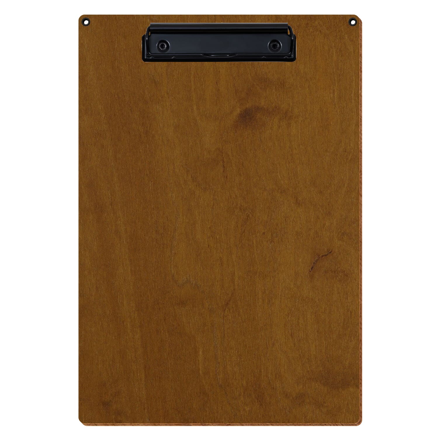 Klemmbrett Standardform Teak mit 2 Ösen A4 hochkant Bügelklemme schwarz