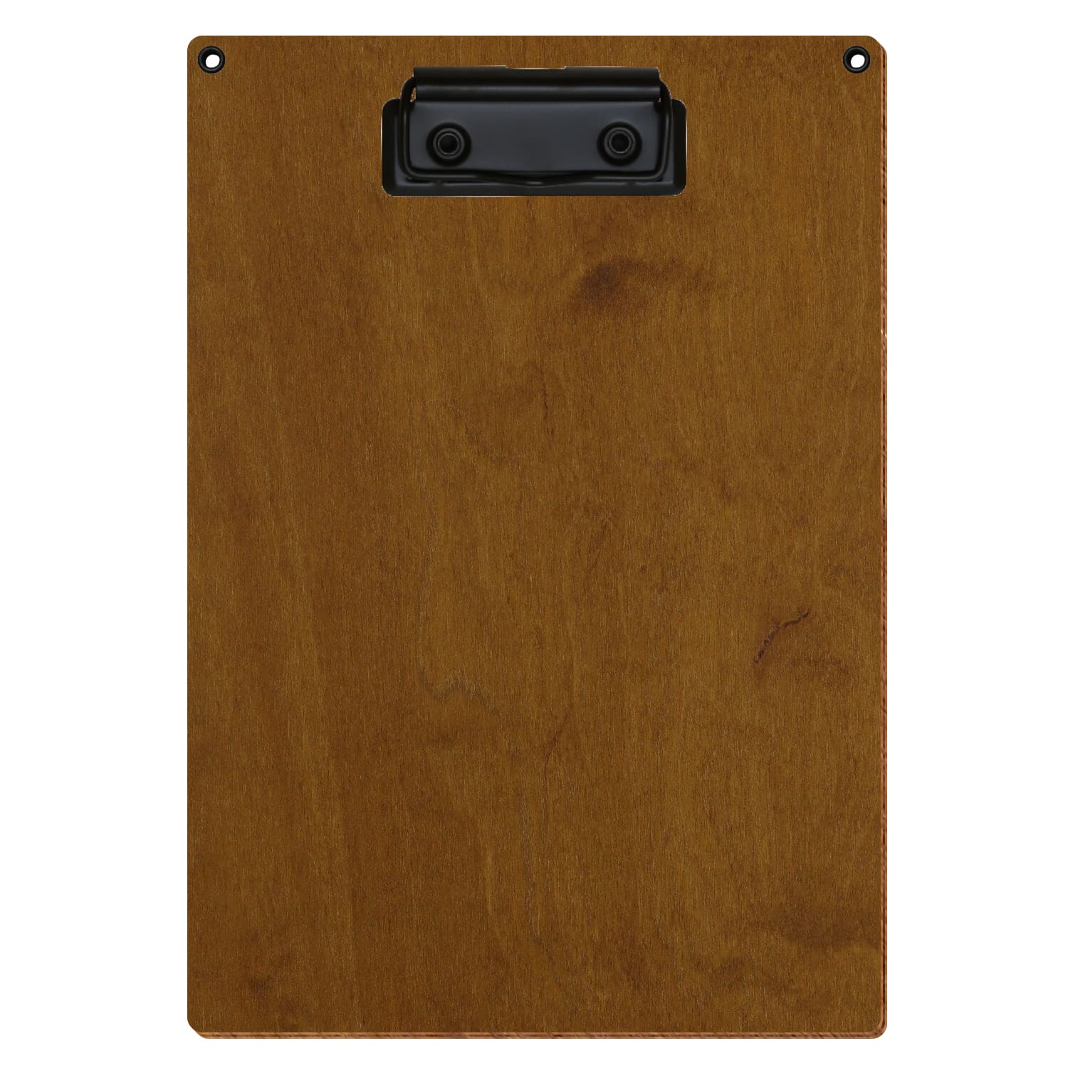 Klemmbrett Standardform Teak mit 2 Ösen A5 hochkant Bügelklemme schwarz