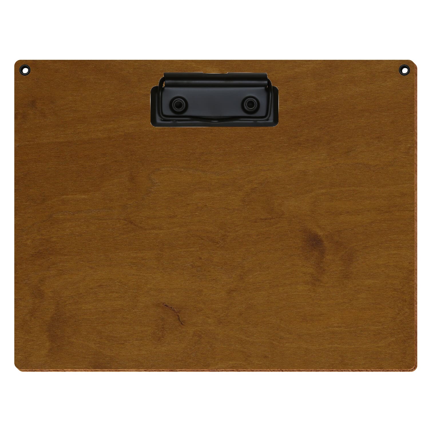Klemmbrett Standardform Teak mit 2 Ösen A5 querkant Bügelklemme schwarz