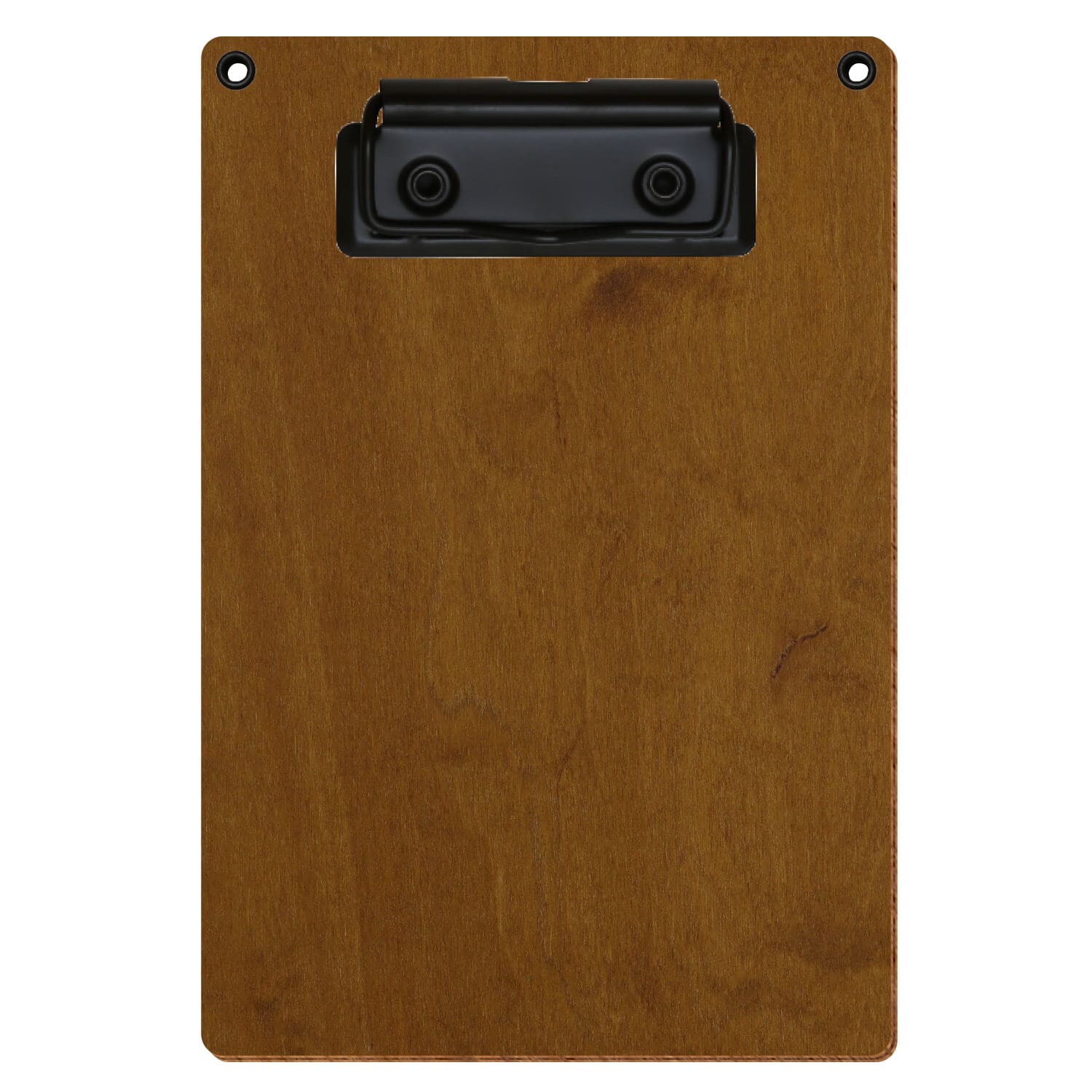 Klemmbrett Standardform Teak mit 2 Ösen A6 hochkant Bügelklemme schwarz