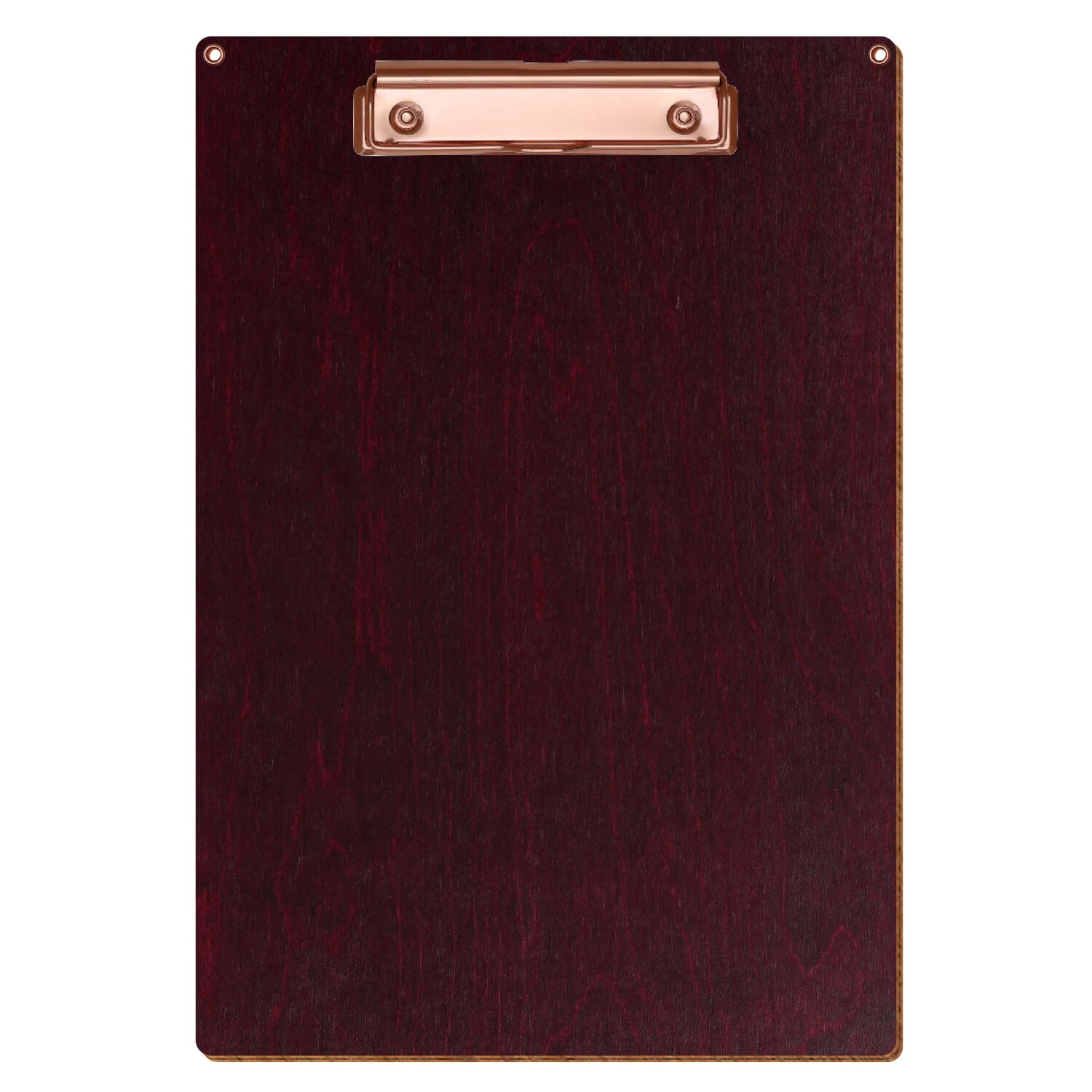 Klemmbrett Standardform Violett mit 2 Ösen A4 hochkant Bügelklemme roségold