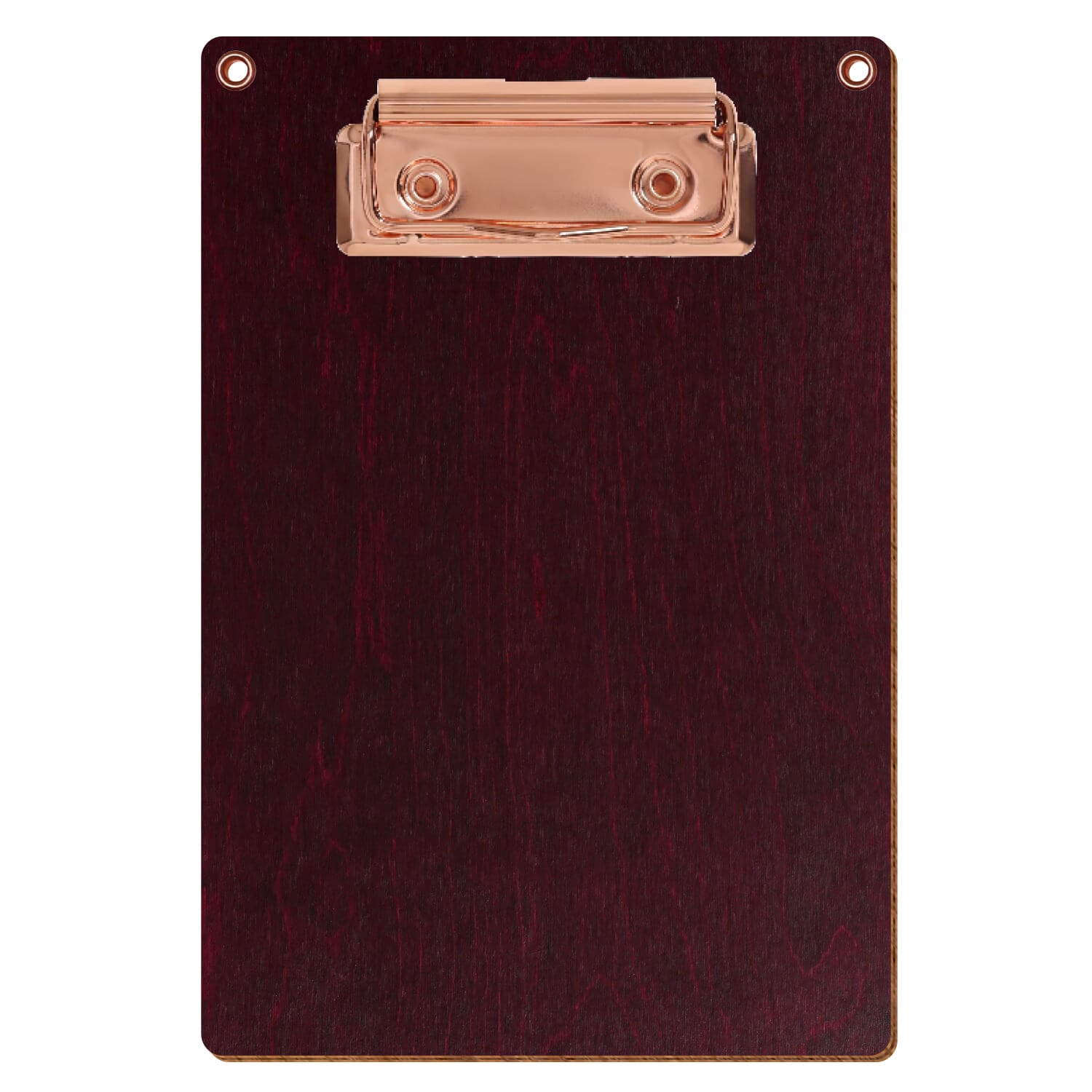 Klemmbrett Standardform Violett mit 2 Ösen A6 hochkant Bügelklemme roségold