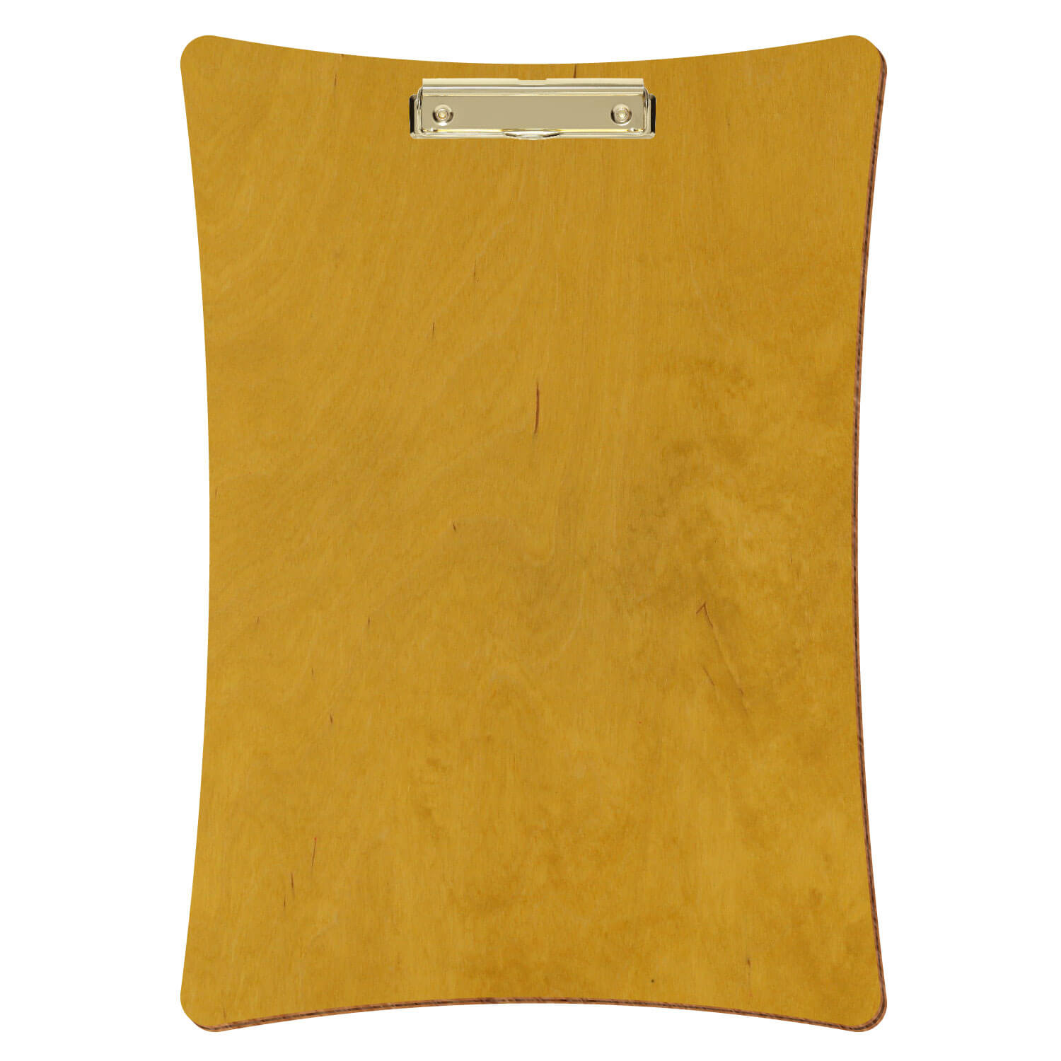 Bütic Holz-Klemmbrett konkav -Farbe Eiche hell- A3 hochkant mit goldener Bügelklemme