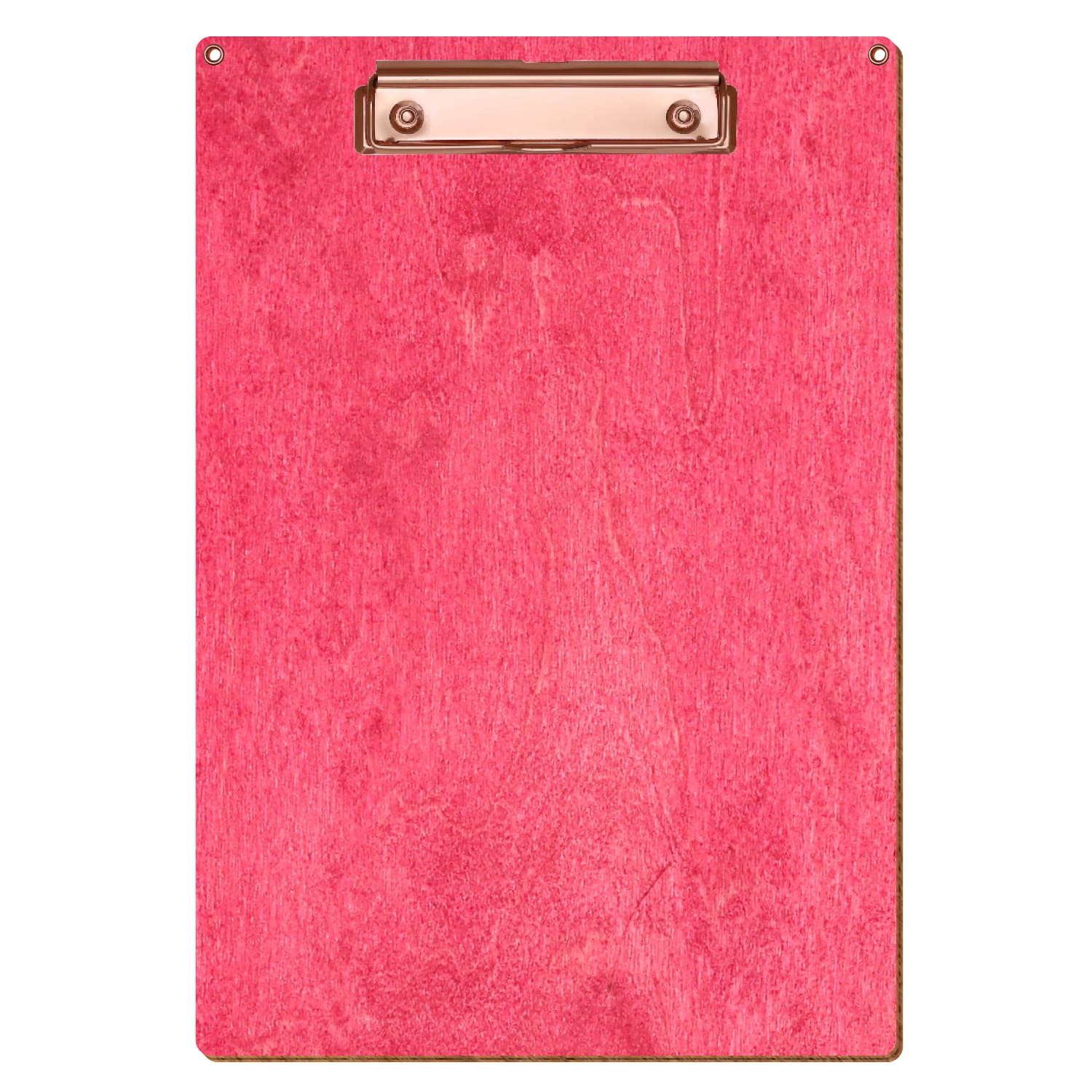 Klemmbrett Standardform Dunkelpink mit 2 Ösen A4 hochkant Bügelklemme roségold