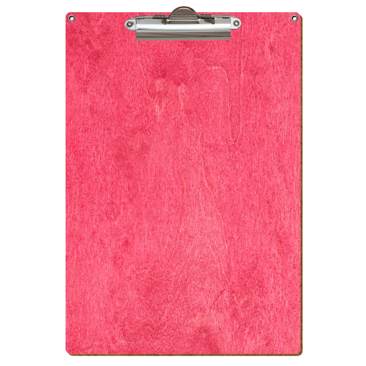 Klemmbrett Standardform Dunkelpink mit 2 Ösen A4 hochkant Zahnklemme silber