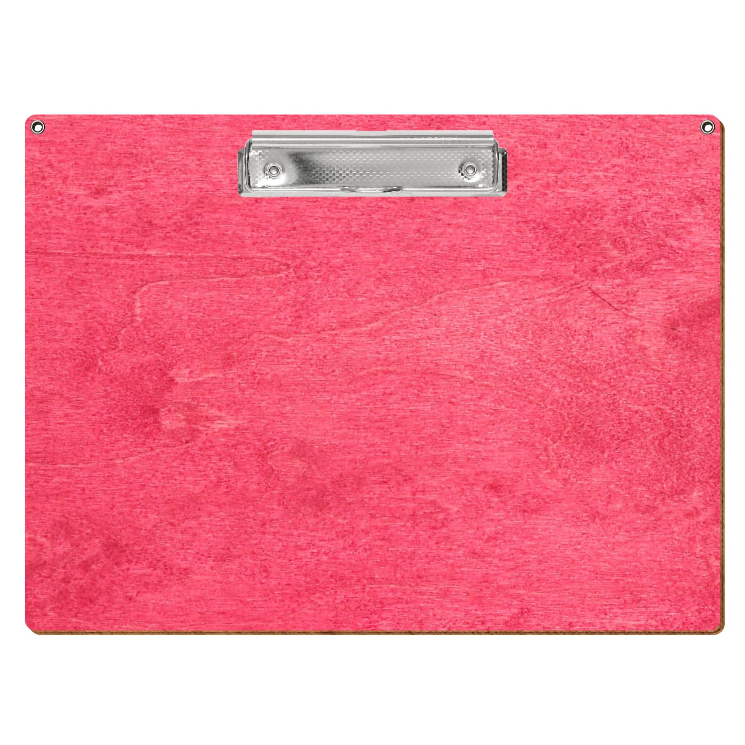 Klemmbrett Standardform Dunkelpink mit 2 Ösen A4 querkant Bügelklemme silber carbon