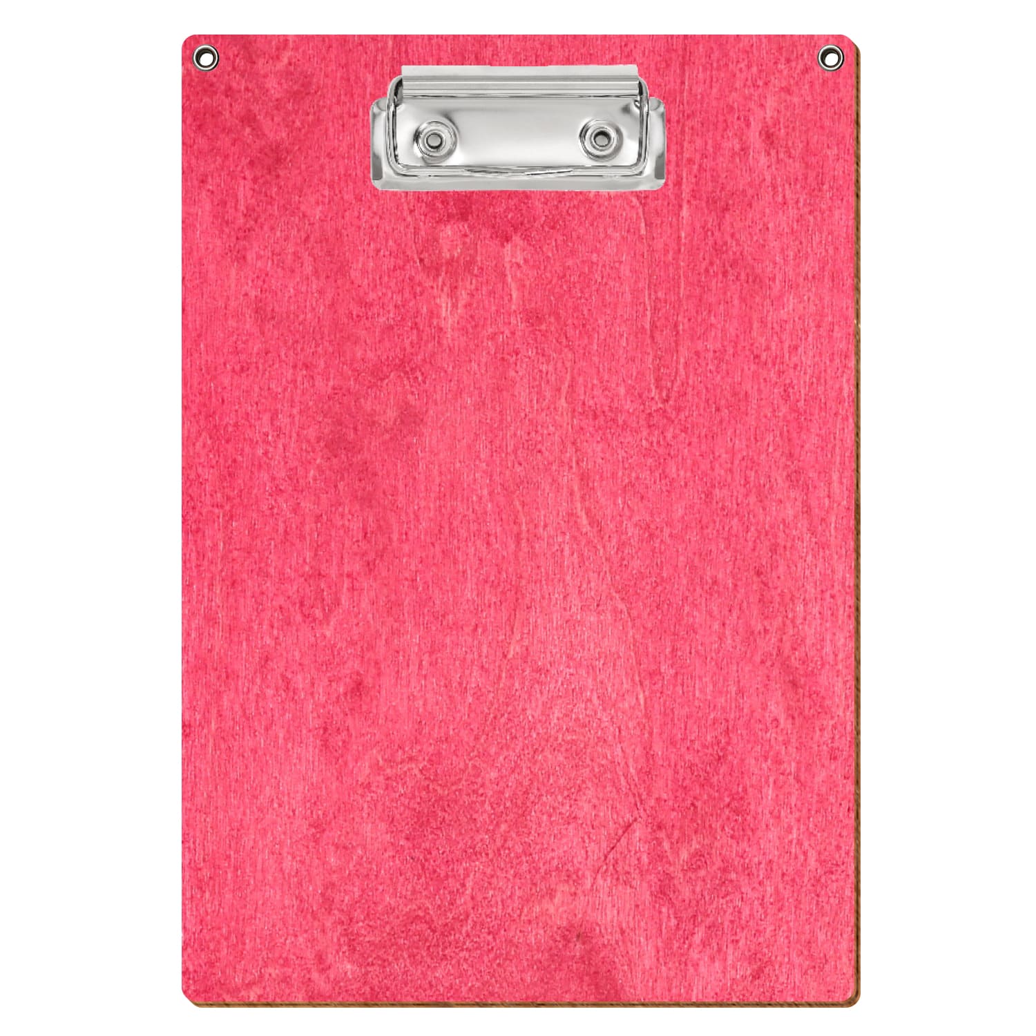 Klemmbrett Standardform Dunkelpink mit 2 Ösen A5 hochkant Bügelklemme silber