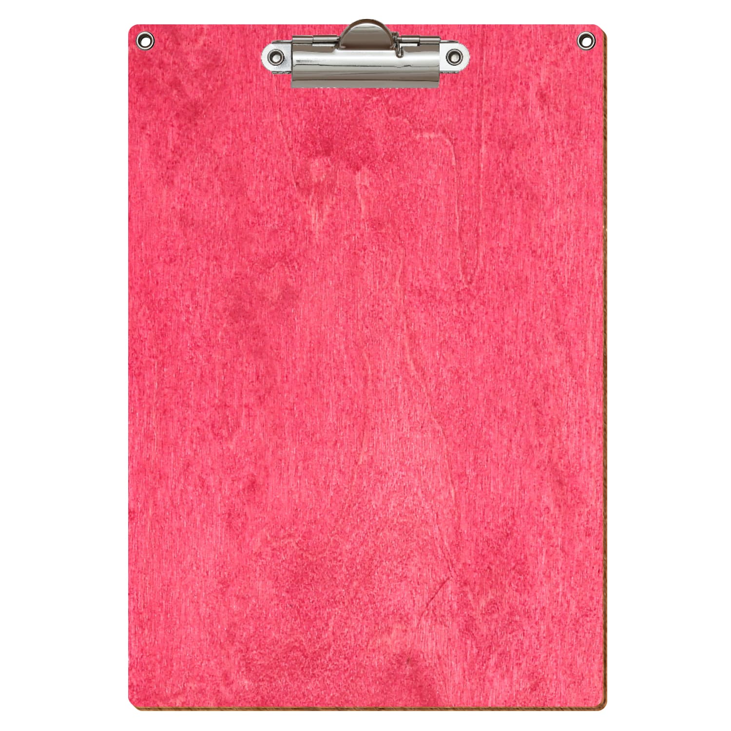 Klemmbrett Standardform Dunkelpink mit 2 Ösen A5 hochkant Zahnklemme silber