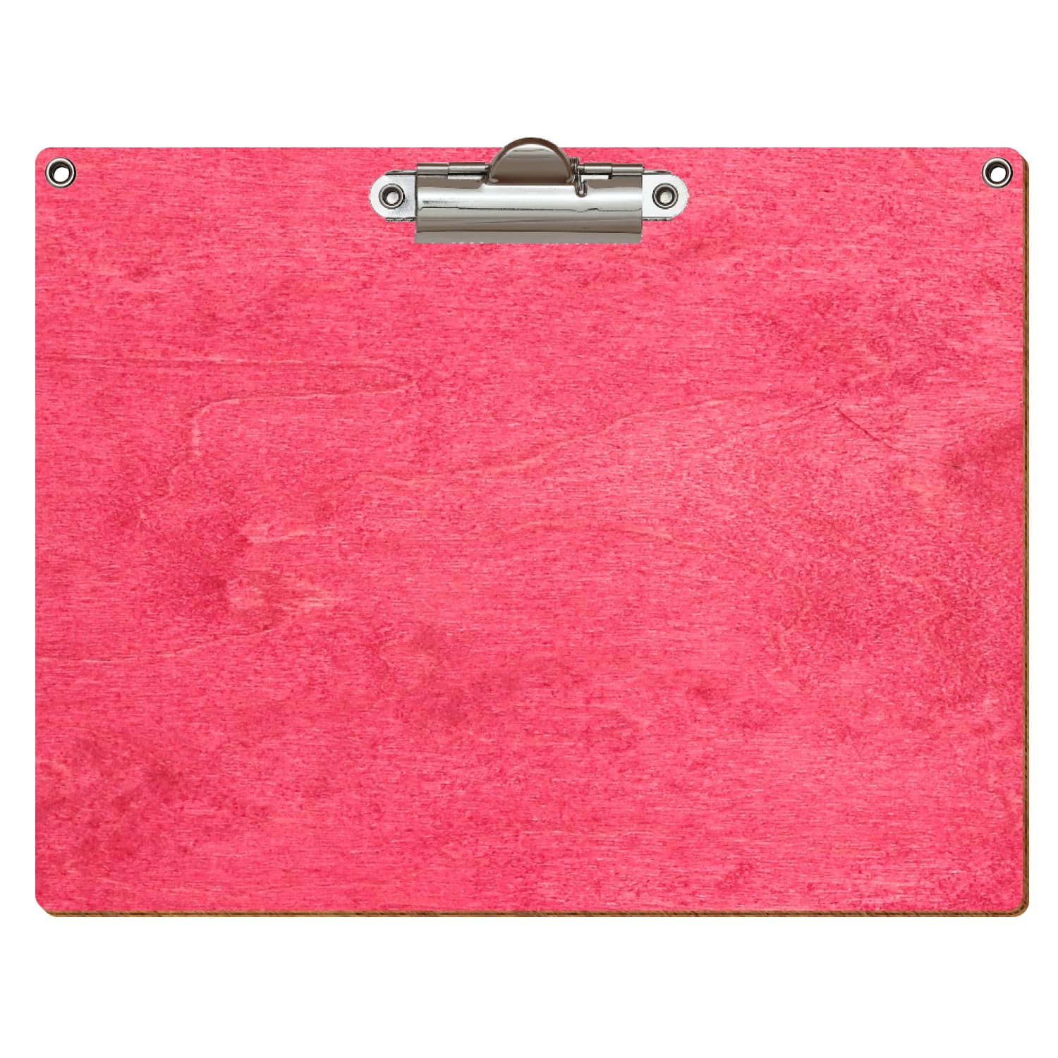Klemmbrett Standardform Dunkelpink mit 2 Ösen A5 querkant Zahnklemme silber