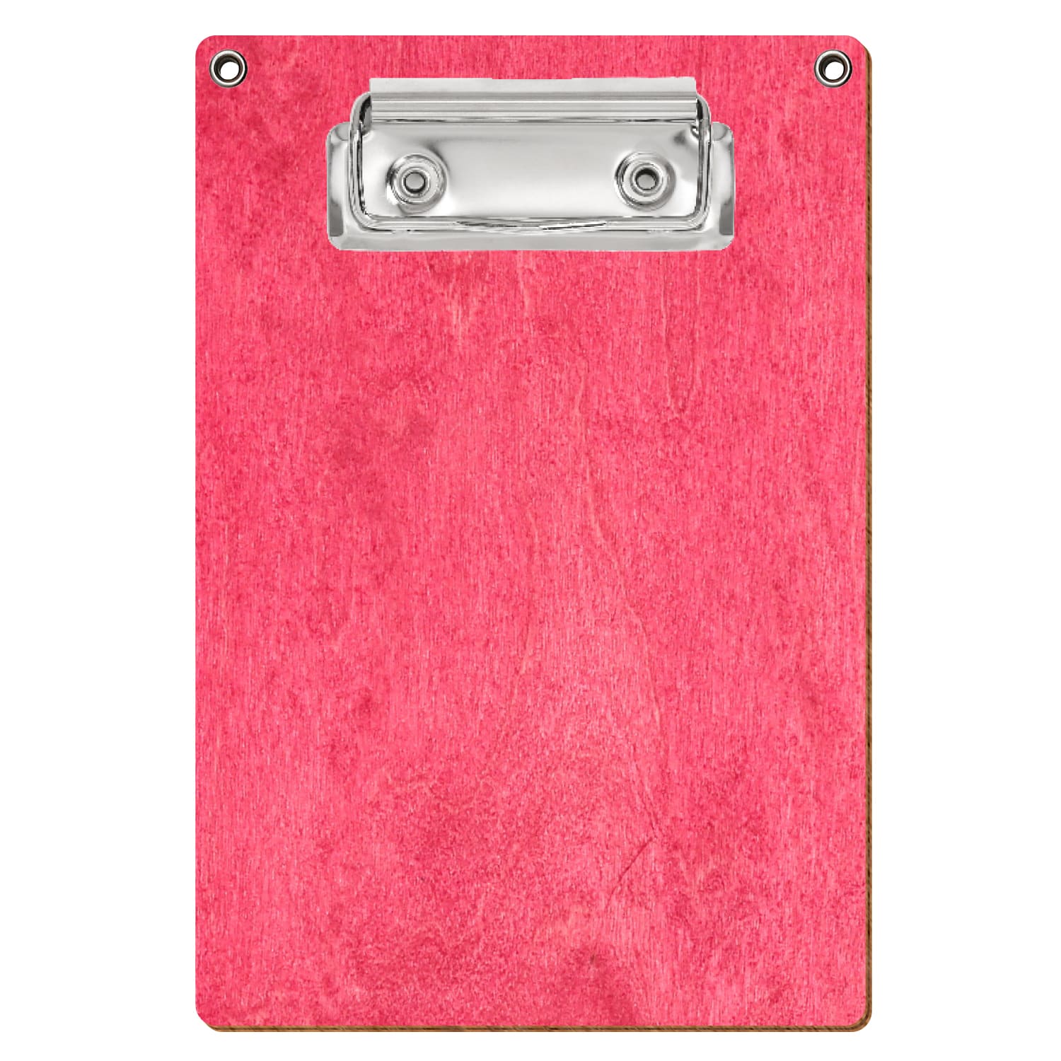 Klemmbrett Standardform Dunkelpink mit 2 Ösen A6 hochkant Bügelklemme silber
