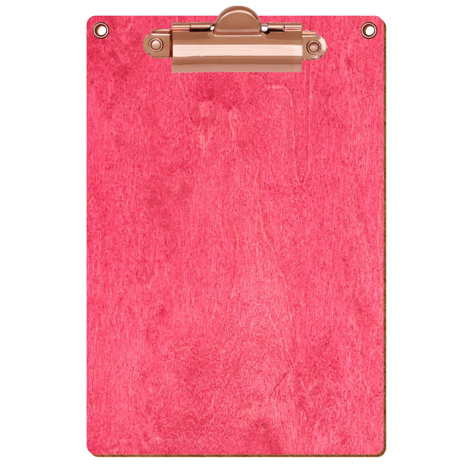 Klemmbrett Standardform Dunkelpink mit 2 Ösen A6 hochkant Zahnklemme roségold