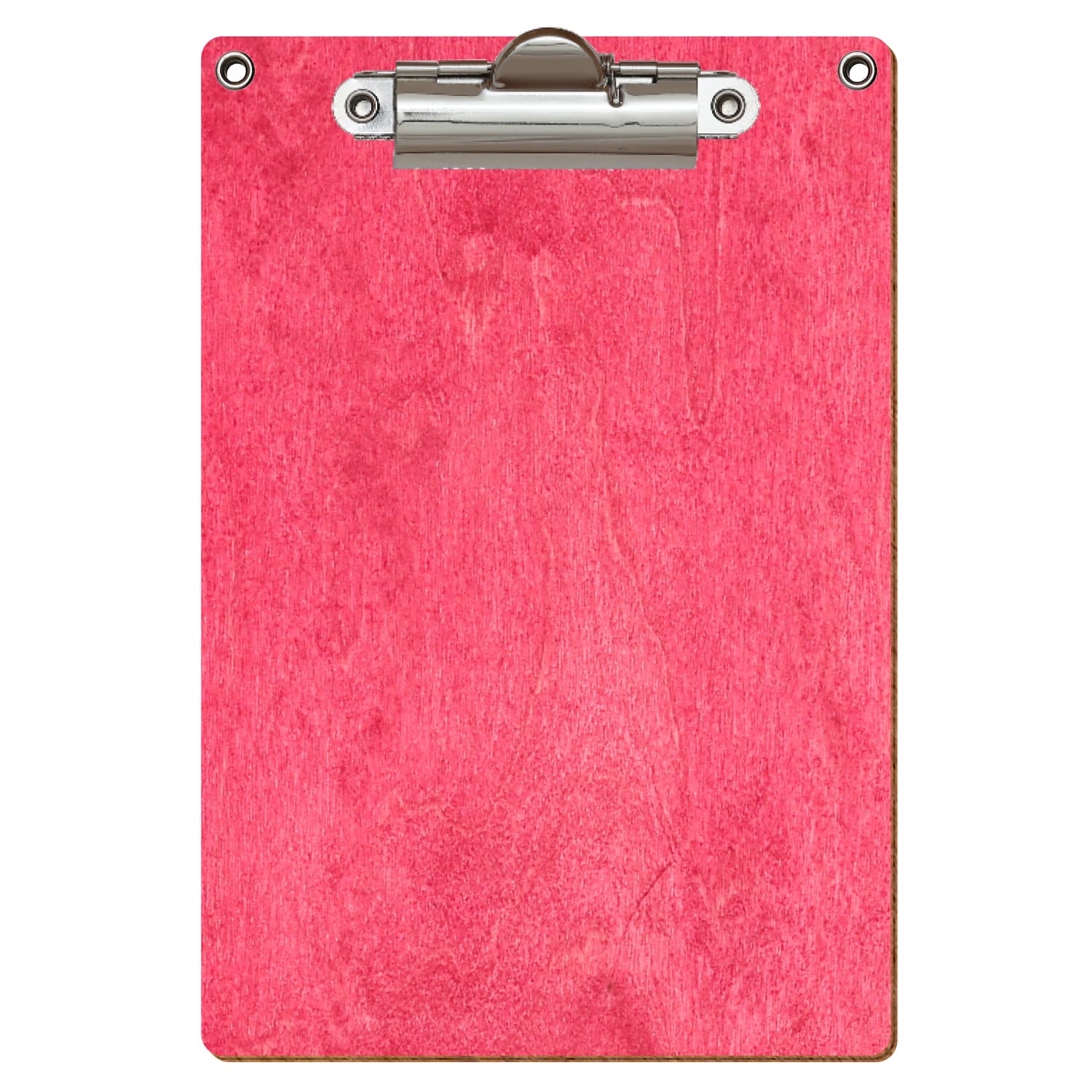 Klemmbrett Standardform Dunkelpink mit 2 Ösen A6 hochkant Zahnklemme silber