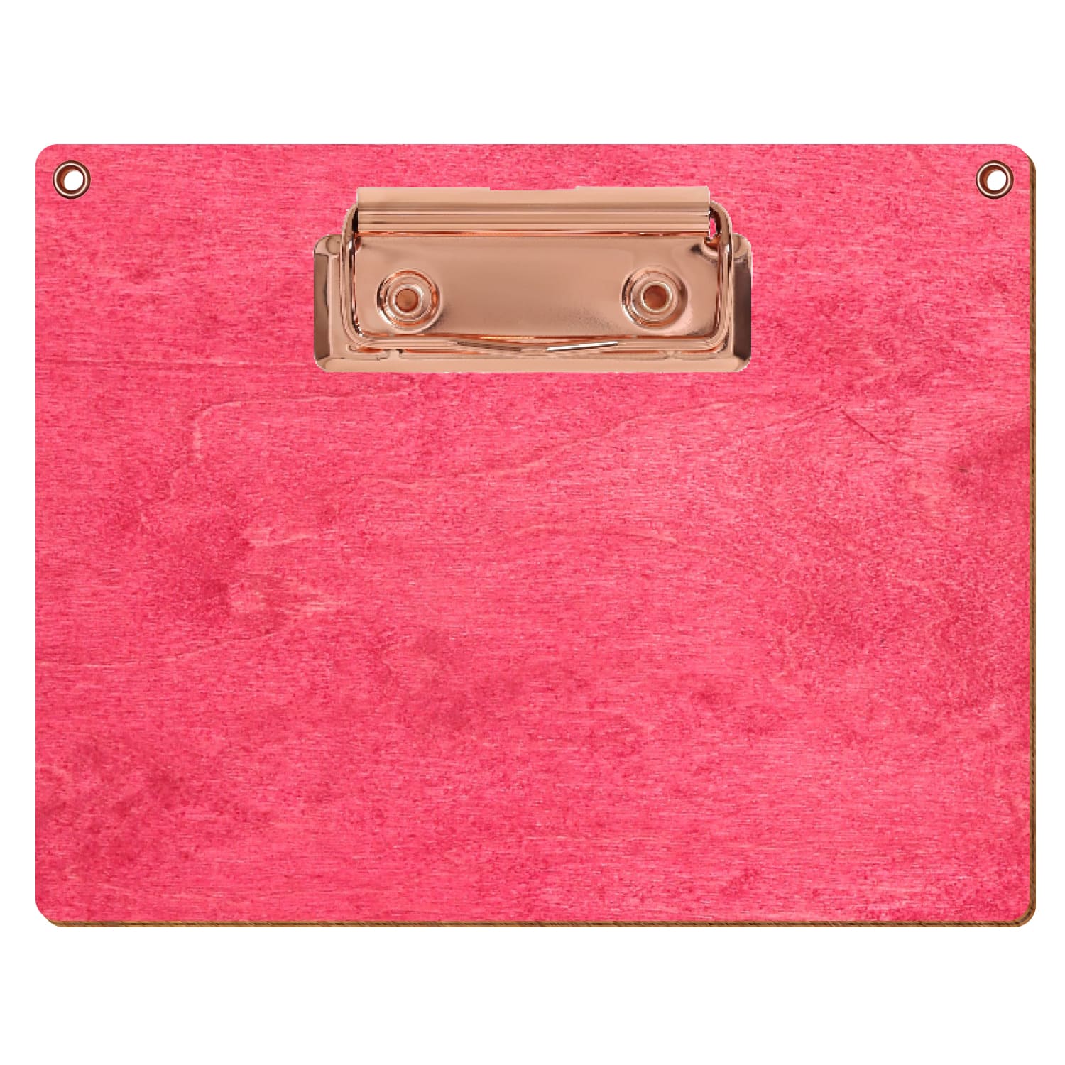 Klemmbrett Standardform Dunkelpink mit 2 Ösen A6 querkant Bügelklemme roségold