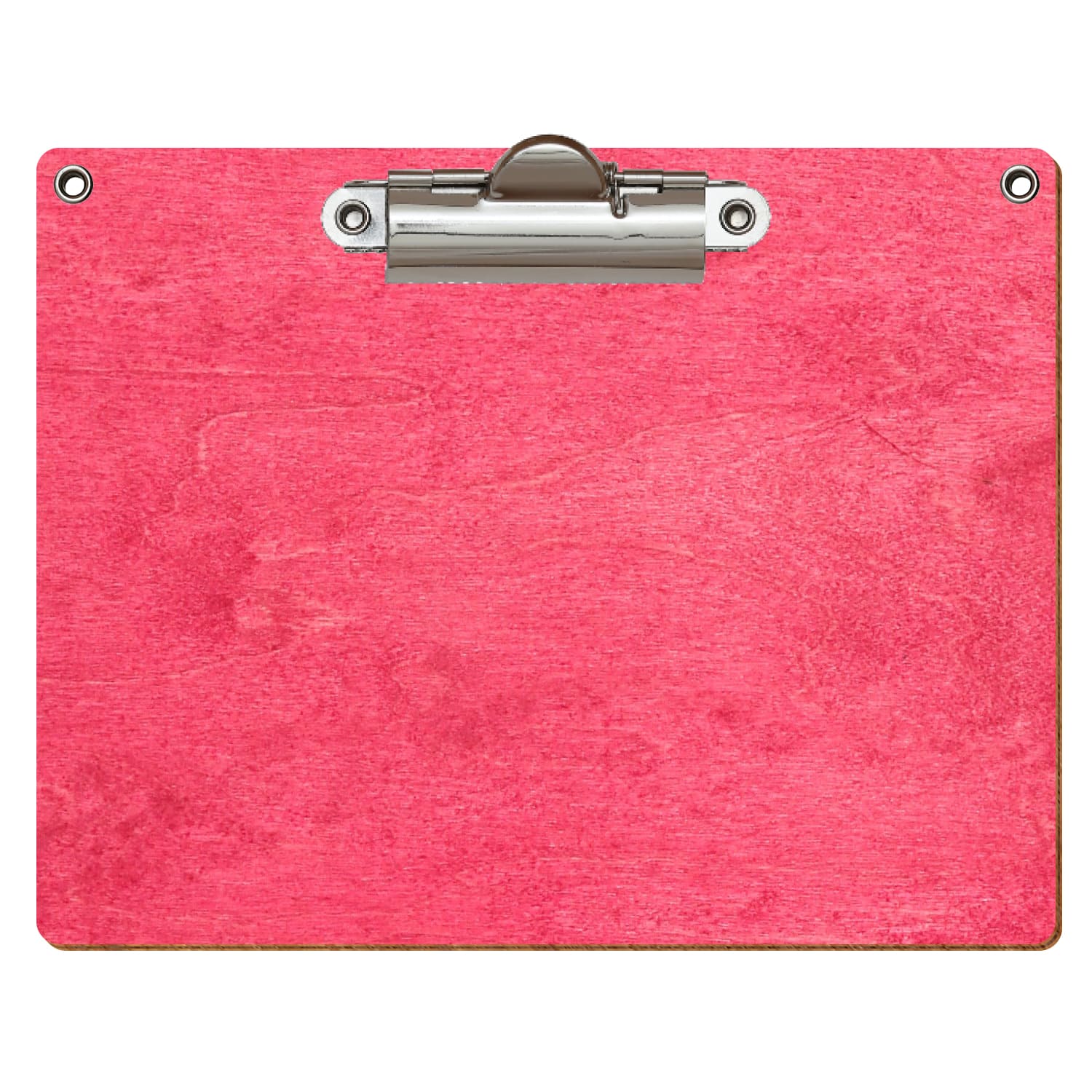 Klemmbrett Standardform Dunkelpink mit 2 Ösen A6 querkant Zahnklemme silber