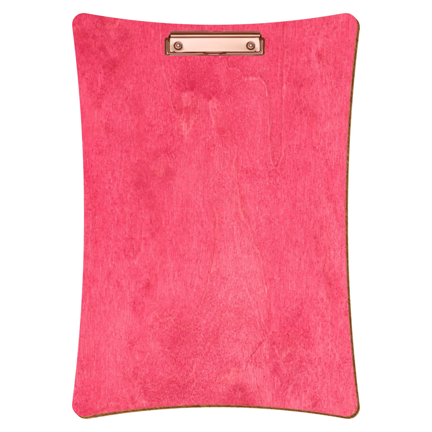 Bütic Holz-Klemmbrett konkav- dunkelpink- A3 hochkant mit roségoldener Bügelklemme