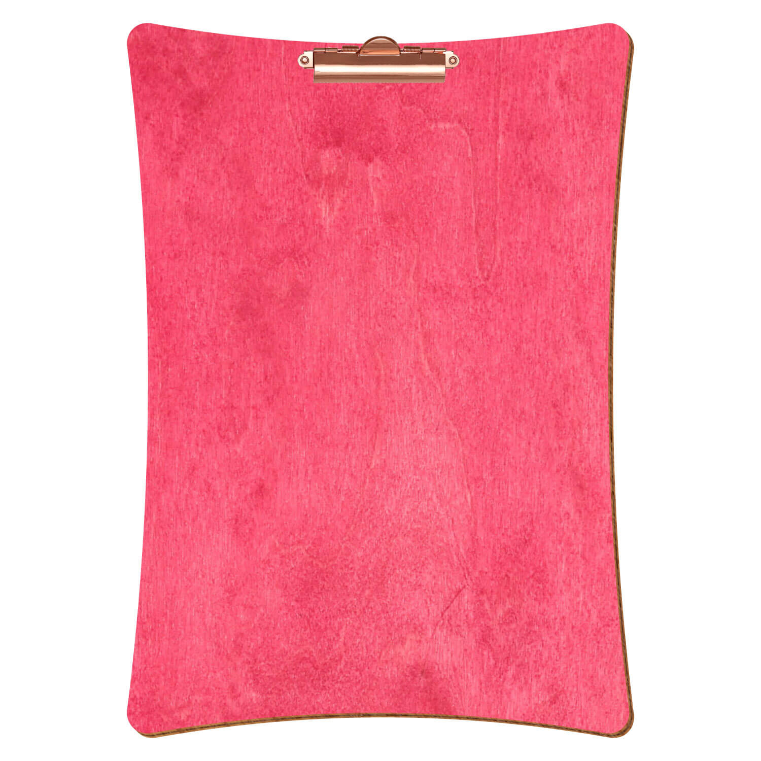 Bütic Holz-Klemmbrett konkav- dunkelpink- A3 hochkant mit roségoldener Zahnklemme
