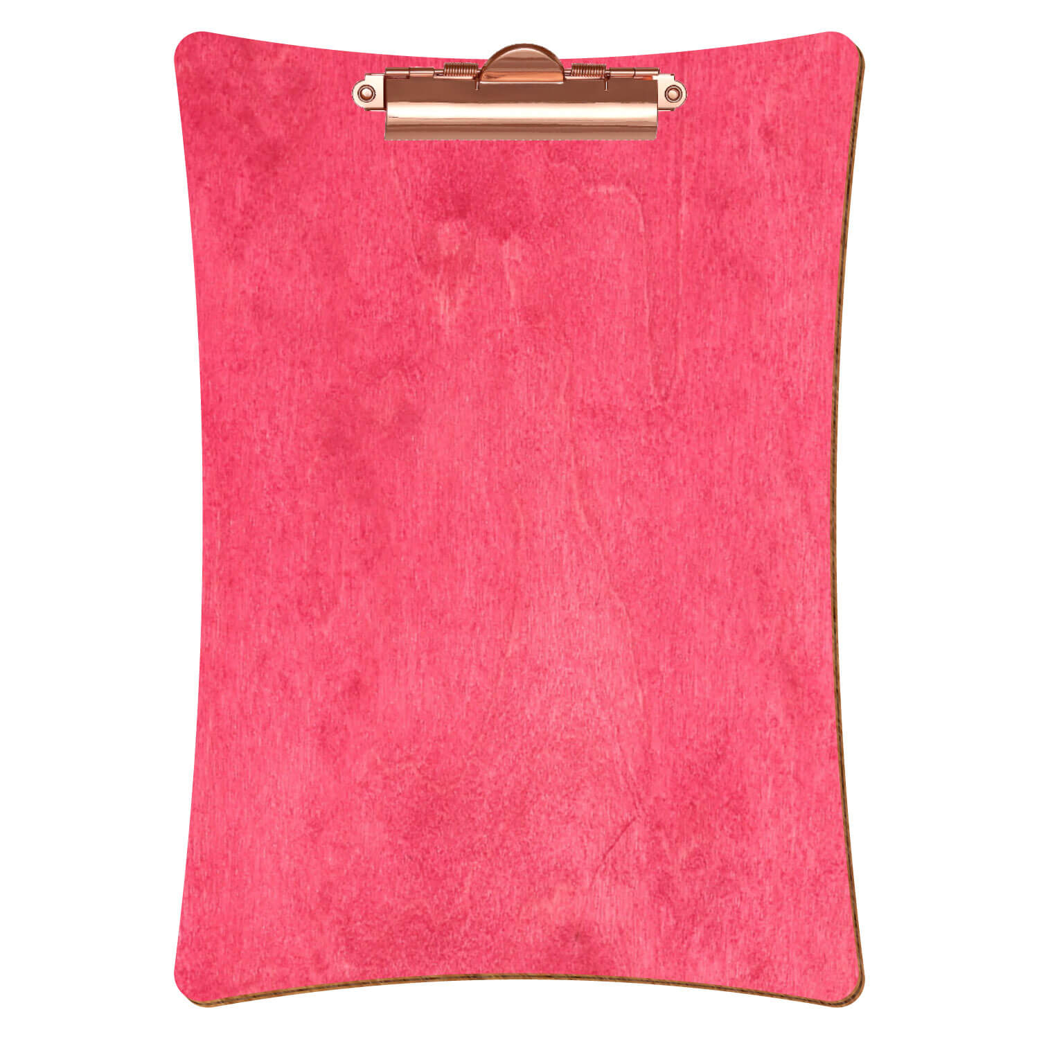 Bütic Holz-Klemmbrett konkav- dunkelpink- A4 hochkant mit roségoldener Zahnklemme