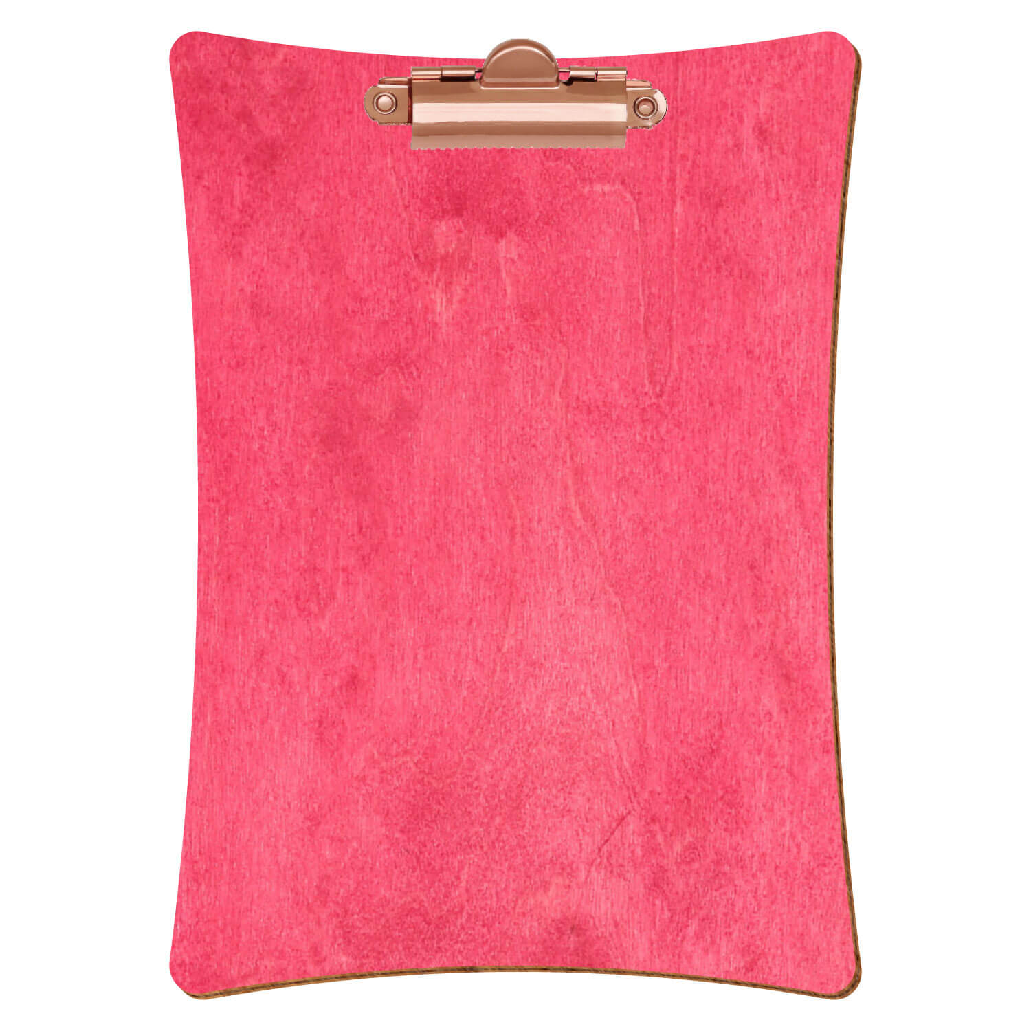Bütic Holz-Klemmbrett konkav- dunkelpink- A5 hochkant mit roségoldener Zahnklemme