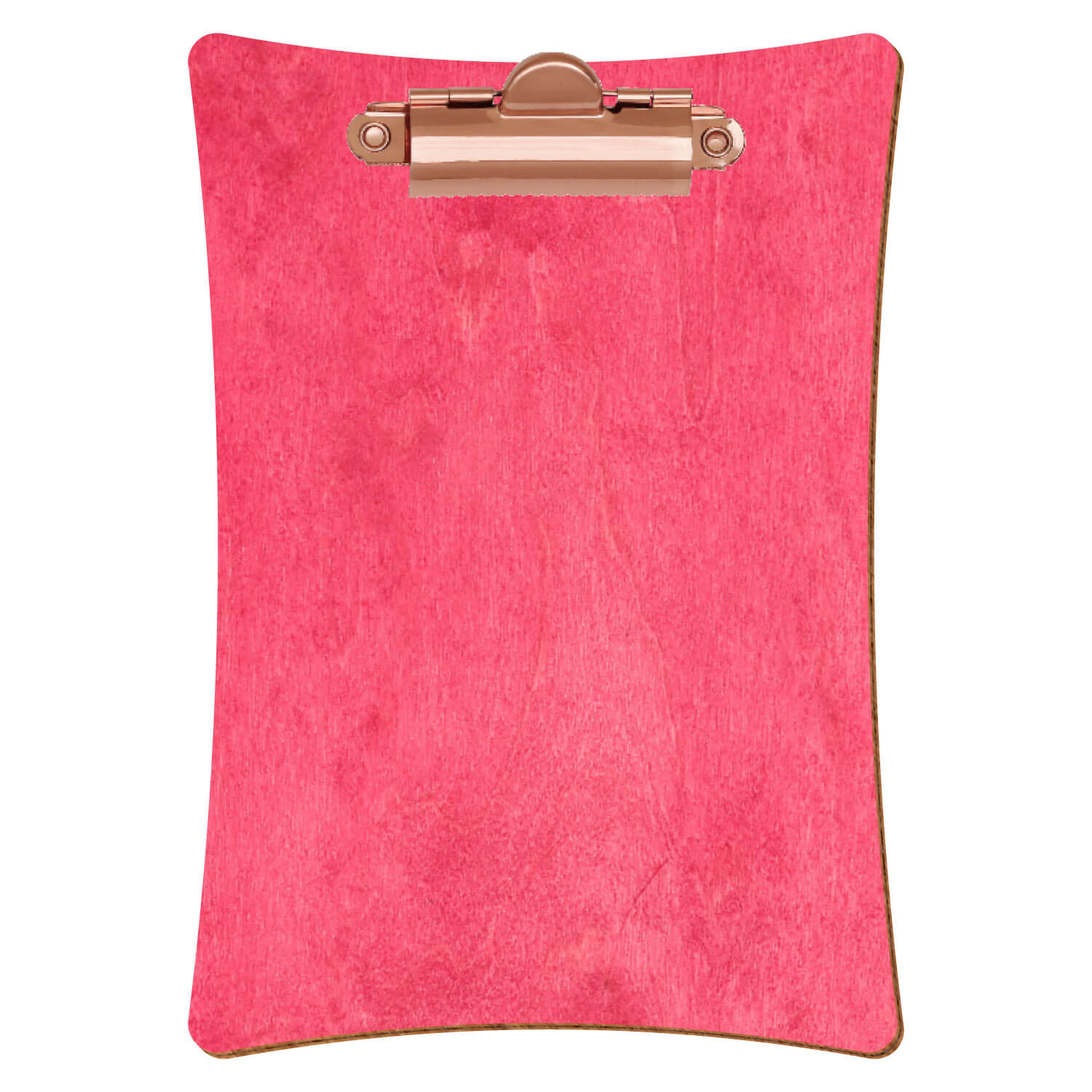 Bütic Holz-Klemmbrett konkav- dunkelpink- A6 hochkant mit roségoldener Zahnklemme