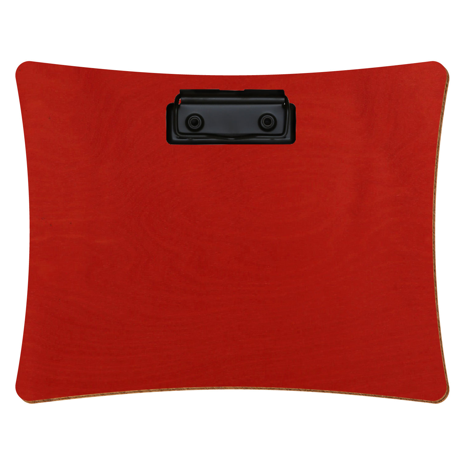Bütic Holz-Klemmbrett konkav -rot- A5 querkant mit schwarzer Bügelklemme