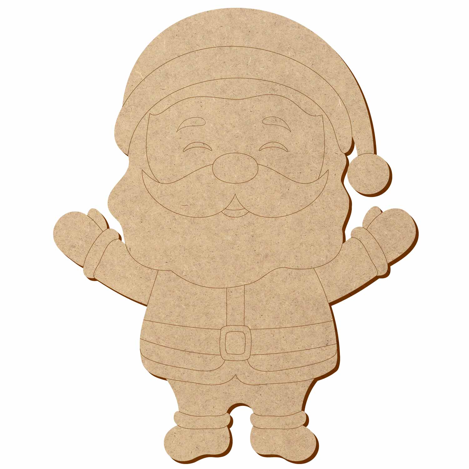 MDF Weihnachtsmann V2 - Deko Basteln 5-50 cm