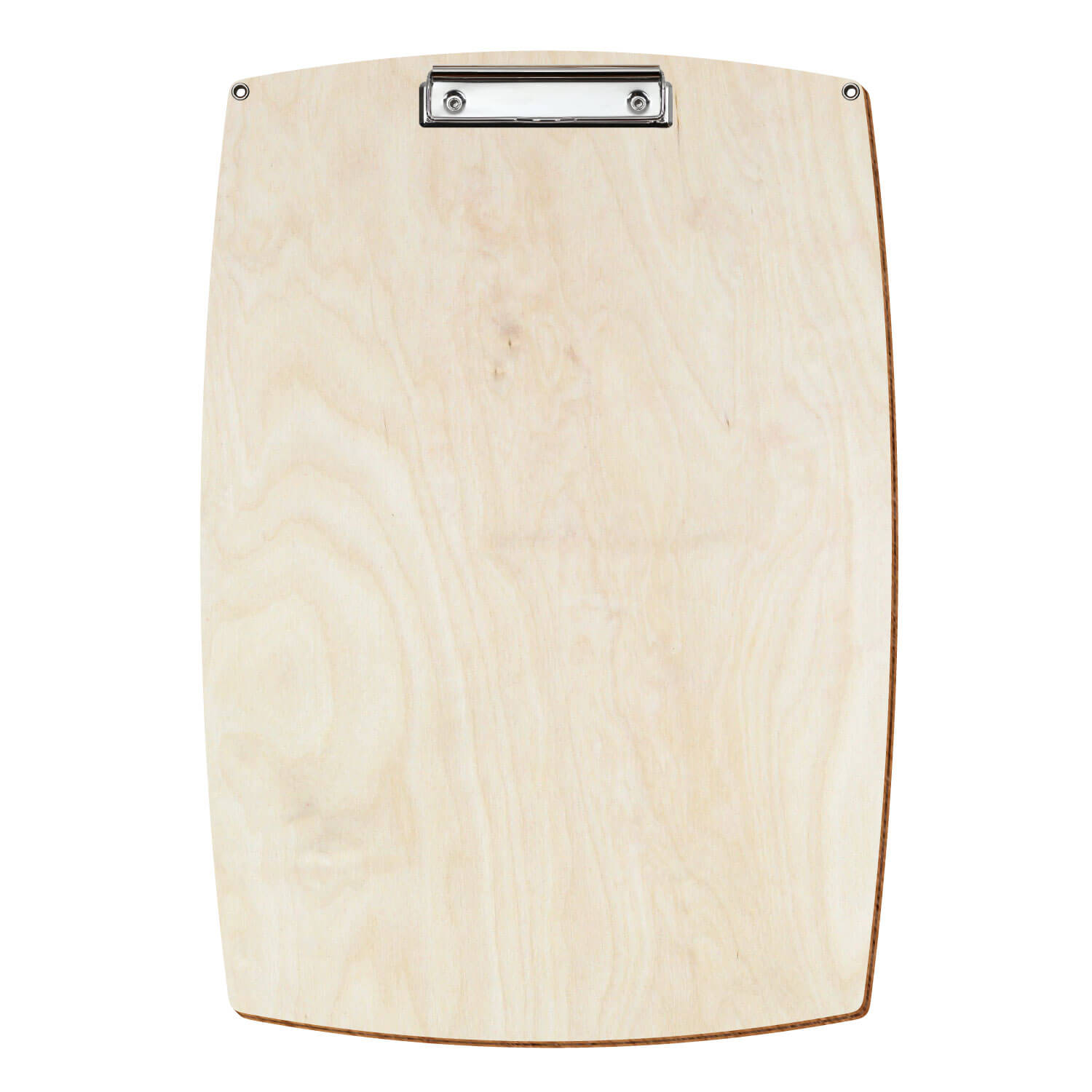 Bütic Holz-Klemmbrett konvex naturfarben mit Aufhängeösen in A3 hochkant mit silberner Bügelklemme