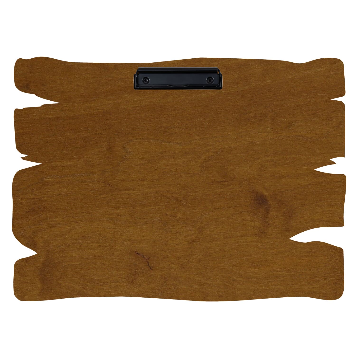 Klemmbrett Holzbrettform Teak A3 querkant Bügelklemme schwarz