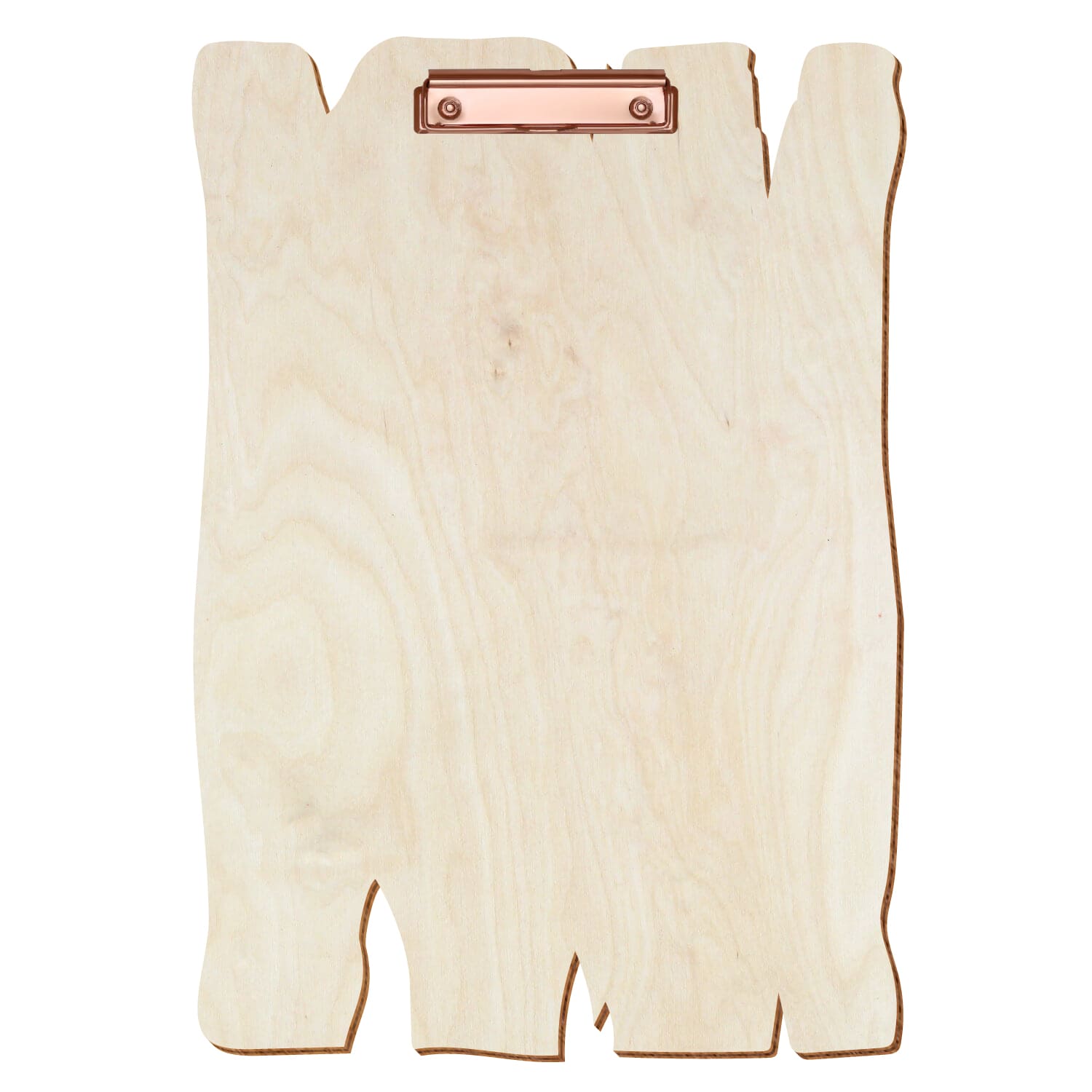 Klemmbrett Holzbrettform Birke natur A3 hochkant Bügelklemme roségold