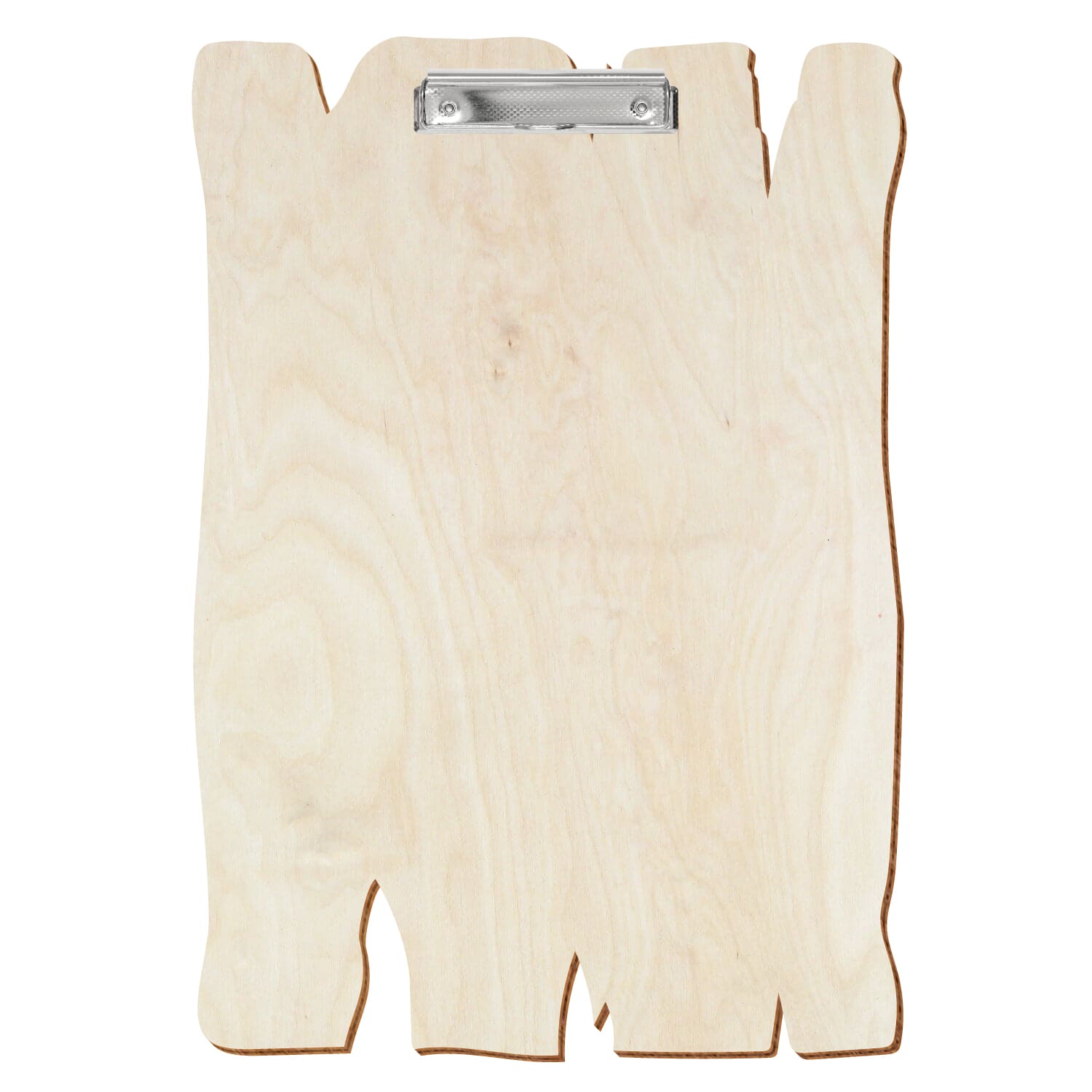 Klemmbrett Holzbrettform Birke natur A3 hochkant Bügelklemme silber carbon